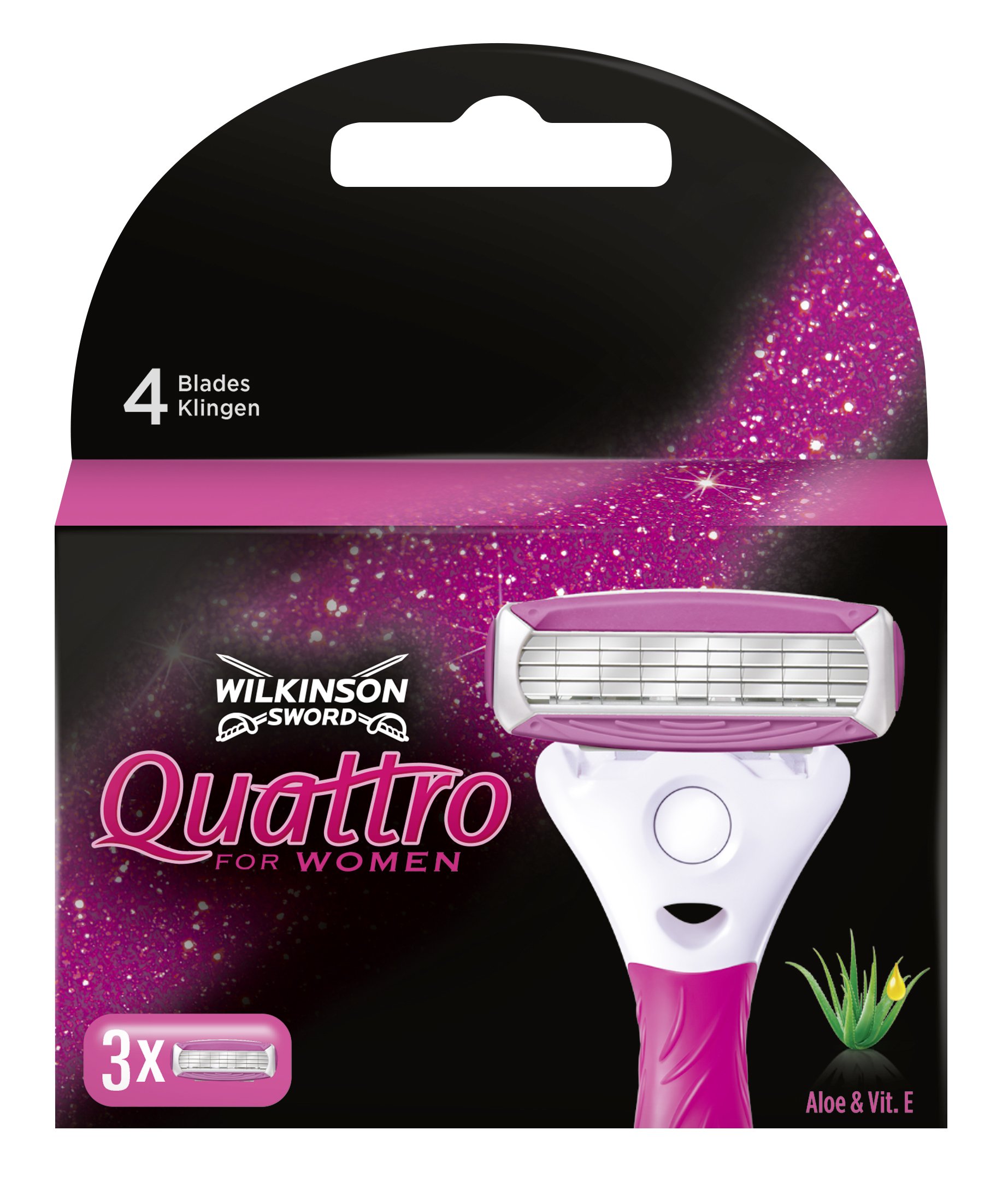 Wilkinson Sword Quattro for Women Razor Blades for Women, Pack of 3