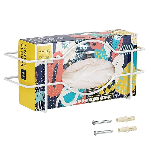 FMP Brands Soporte de guante individual para montaje en pared, soporte de caja de servilleta desechable, dispensador organizador de metal duradero