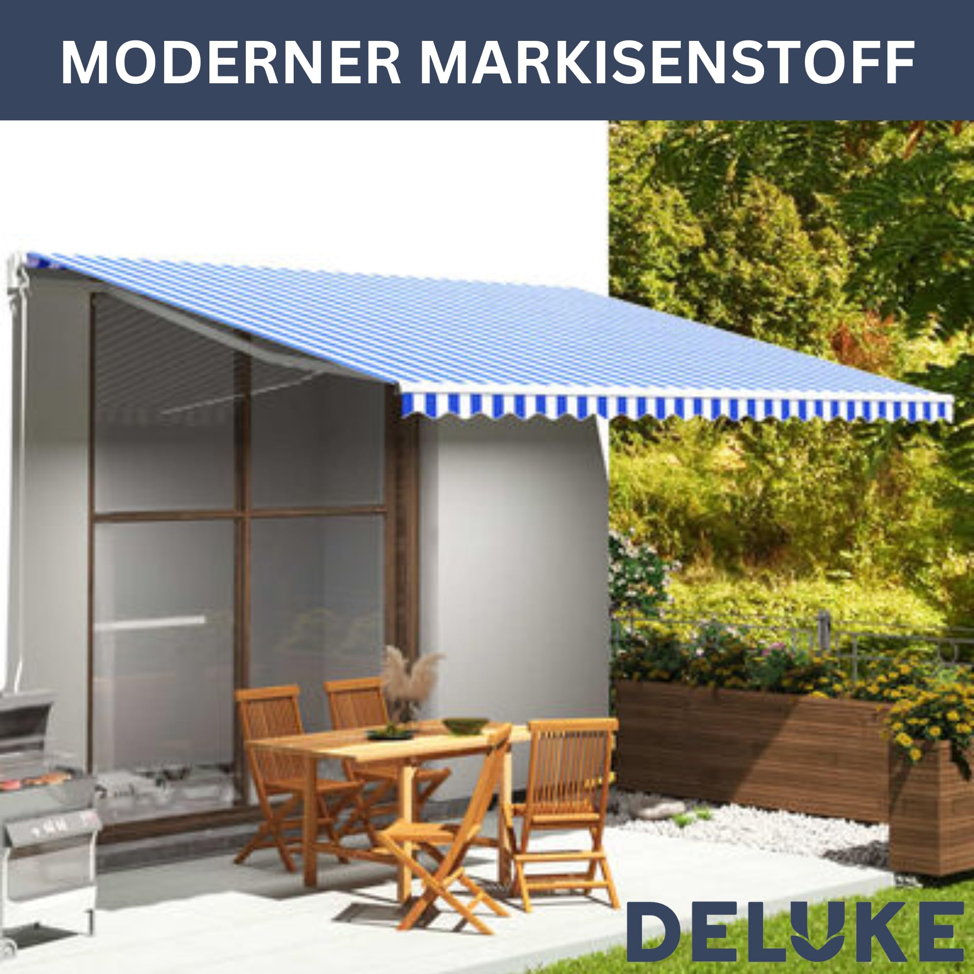 DELUKE® Markisenbespannung Markisenstoff Wasserabw Produktbild-Vorschau 6