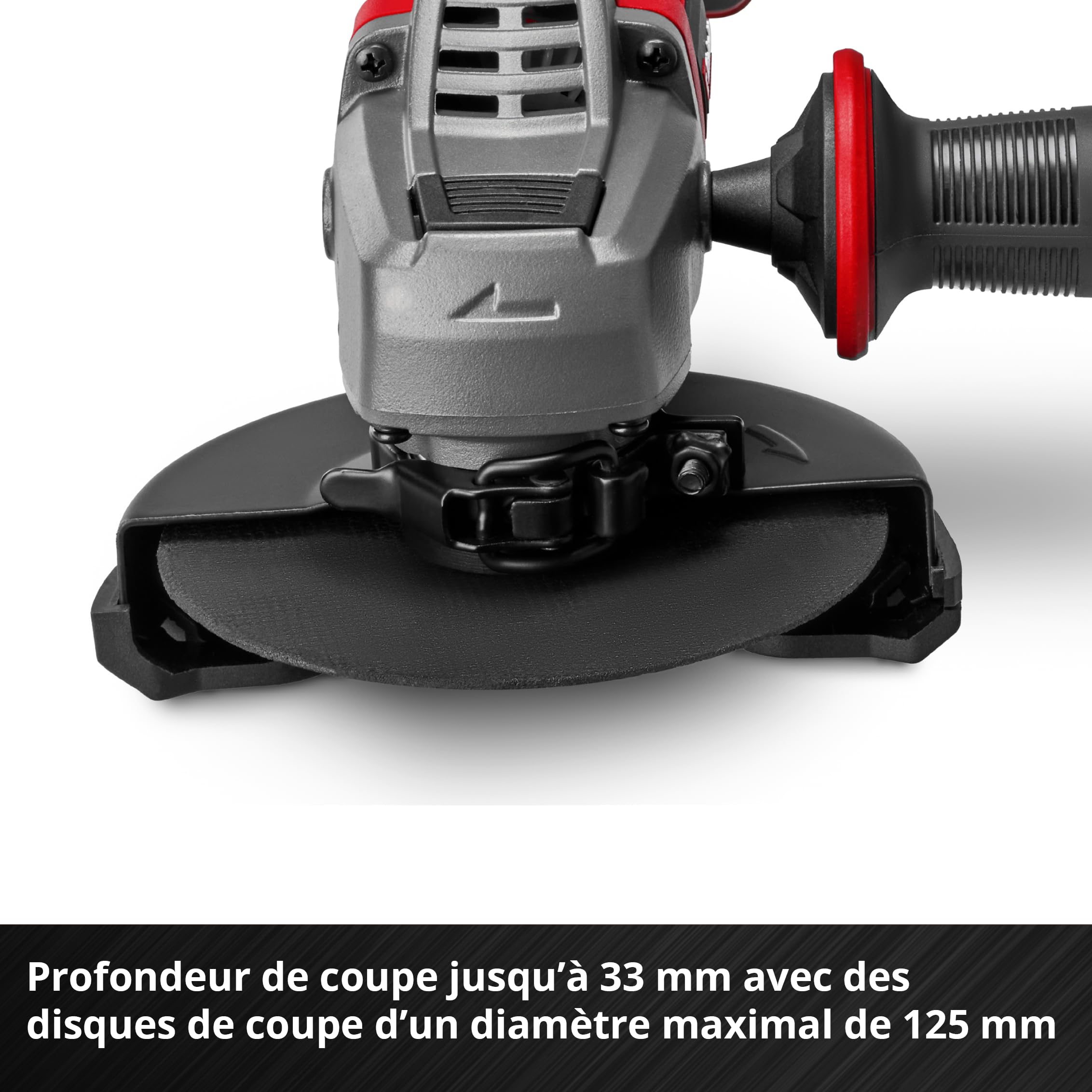 Einhell Professional Meuleuse d’angle sans fil TP-AG 18/125 CE Q Li Power X-Change (18 V, 900 W, Ø 125 mm, prof. de coupe 33 mm, moteur sans charbon, sans disque de coupe ni batterie)