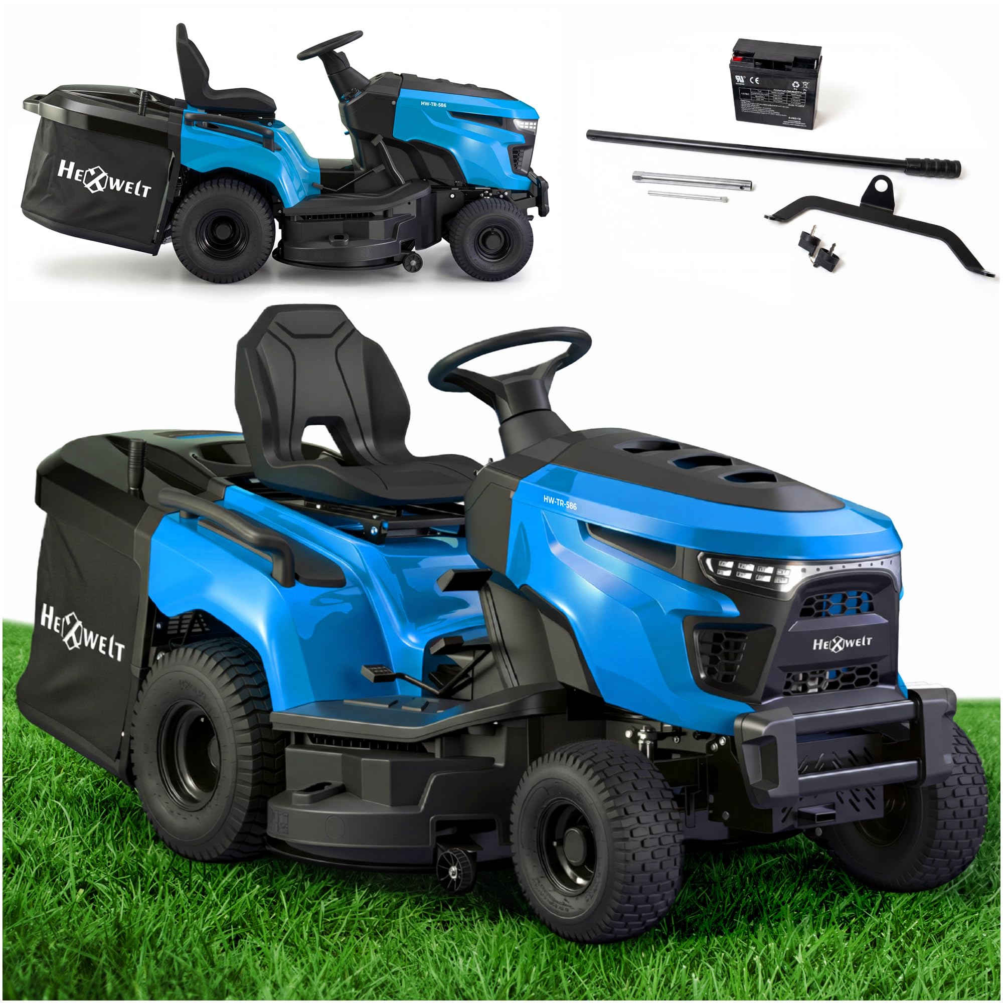 Rasentraktor 16,8 PS 586 cm³, 250 L Fangkorb, 107 cm, HW-TR-586