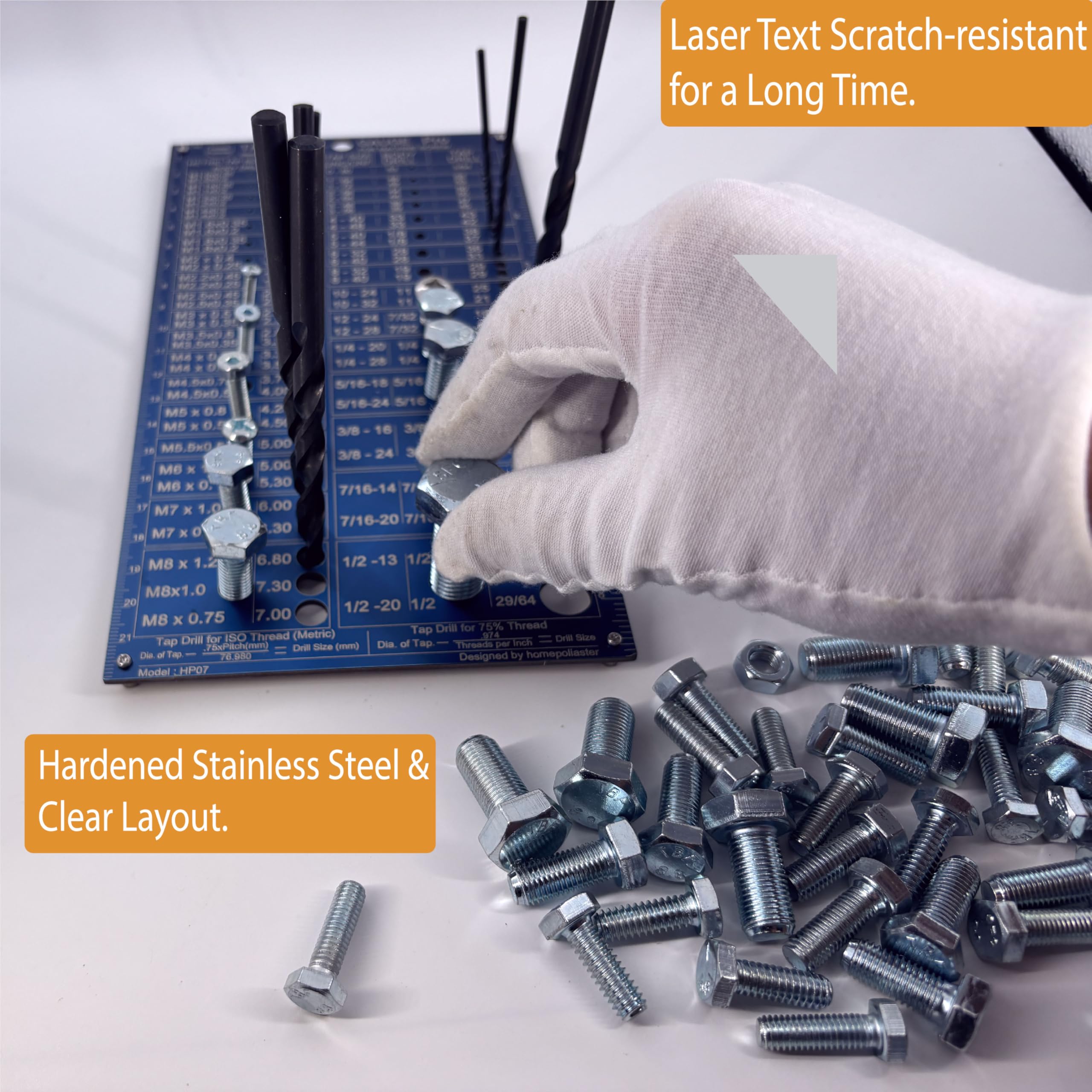 Stainless Steel Tap & Drill Gauge | Metric And SAE | Recommends Drill - View #12