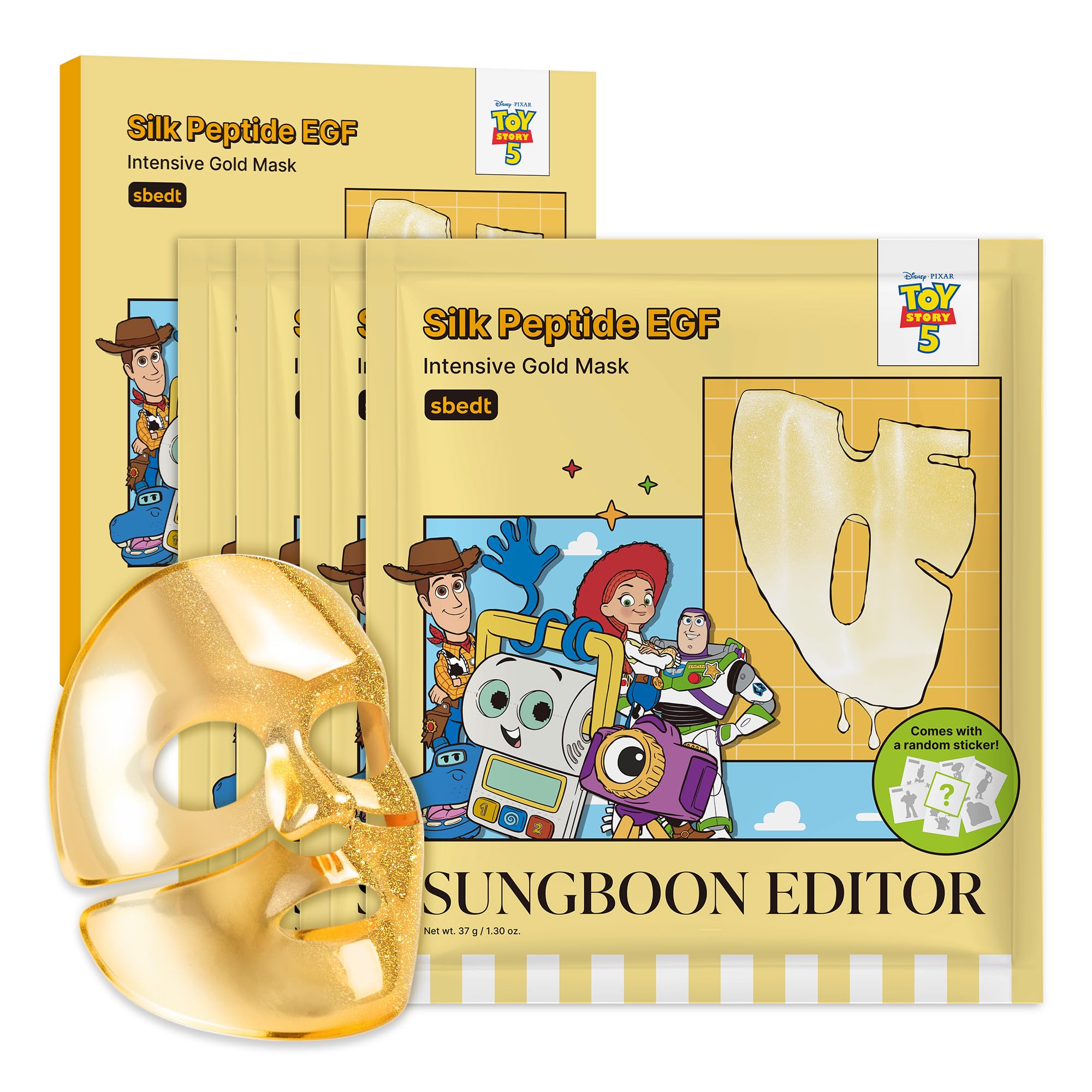 SUNGBOON EDITOR Deep Collagen Gold Overnight Mask TOY STORY 5 EDITION, 4EA