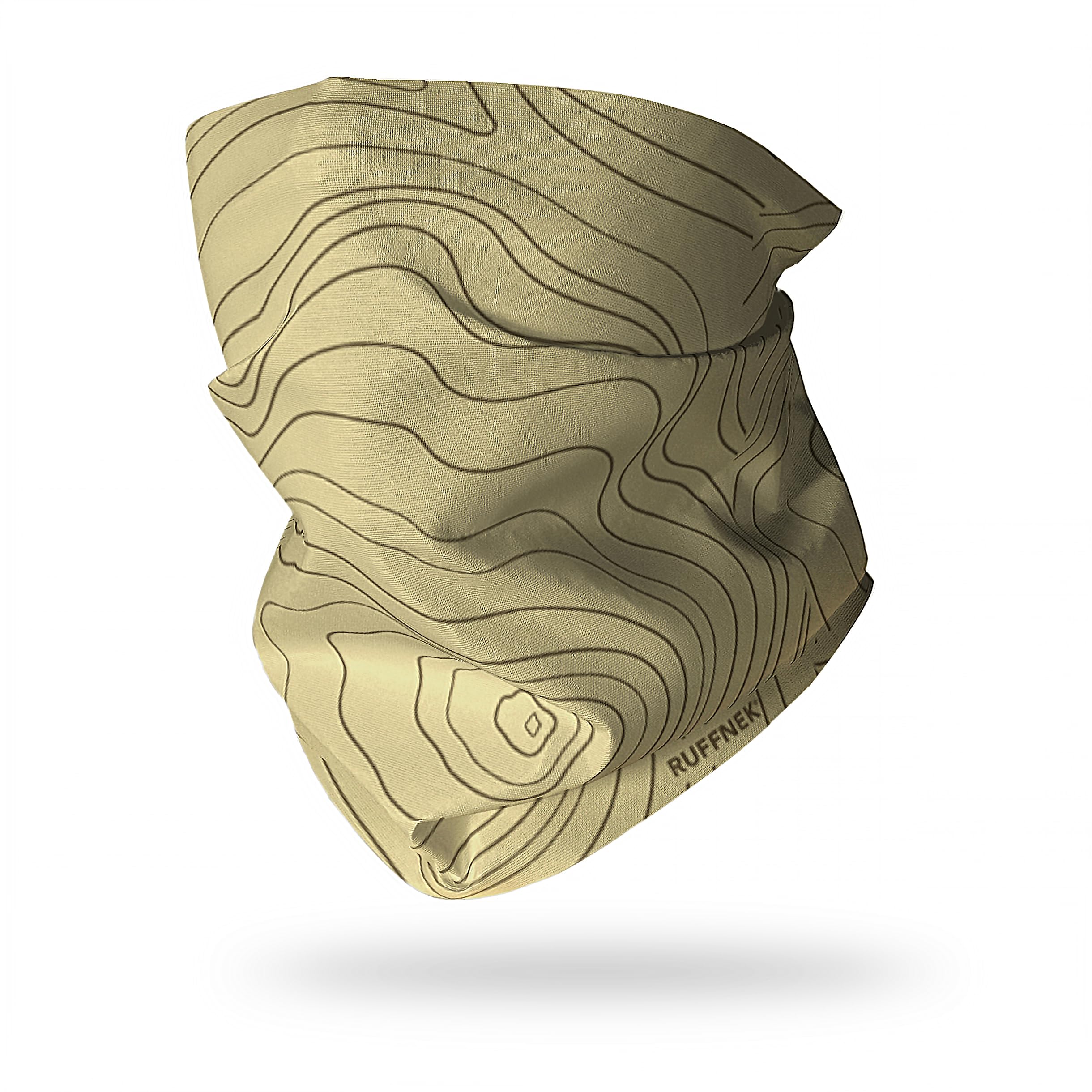 Ruffnek Men's Beige Mountain Contours Sand / Stone Hiking Snood