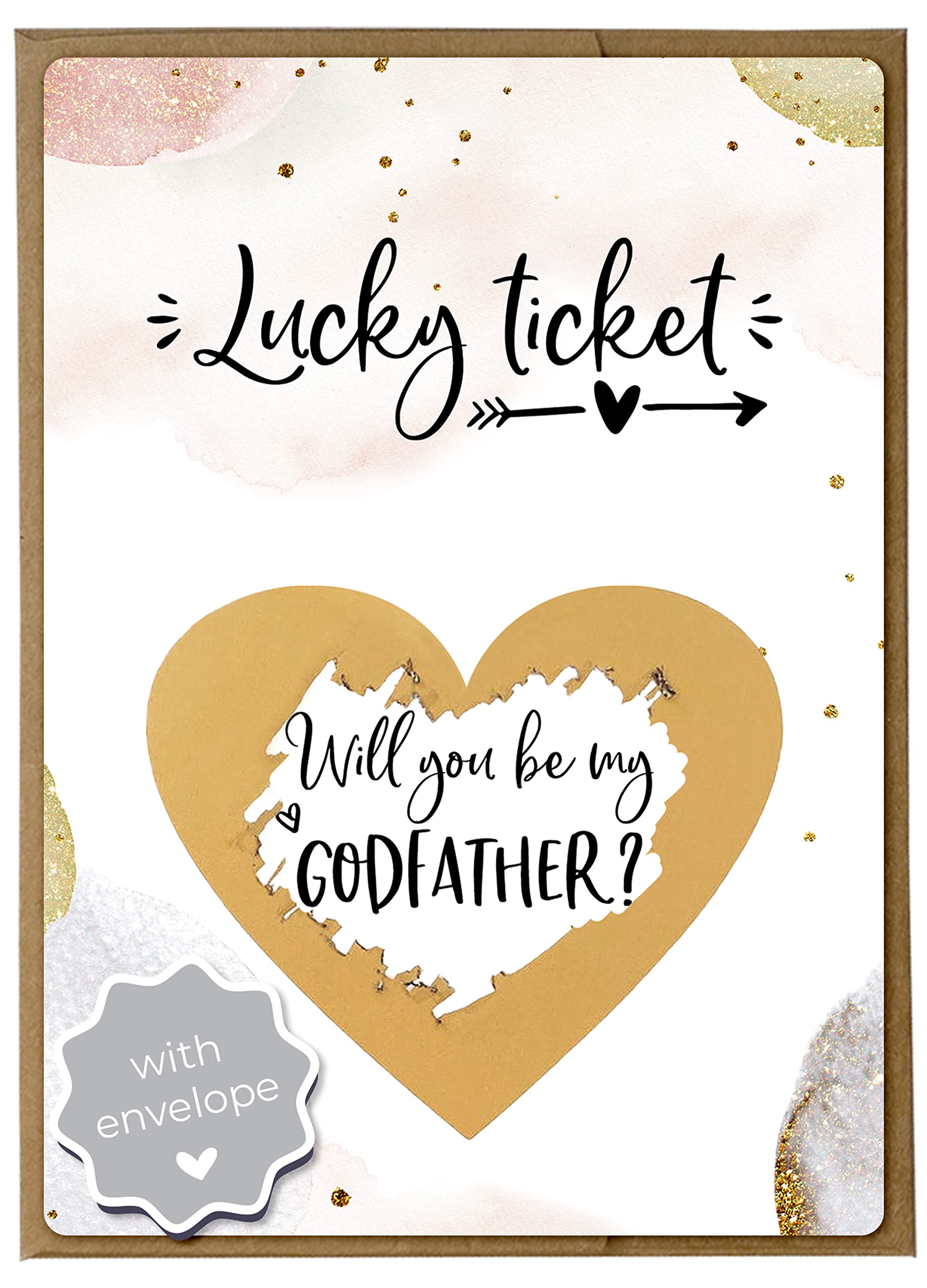 Joli Coon Will You Be My Godfather Scratch Off Card, godfather proposal