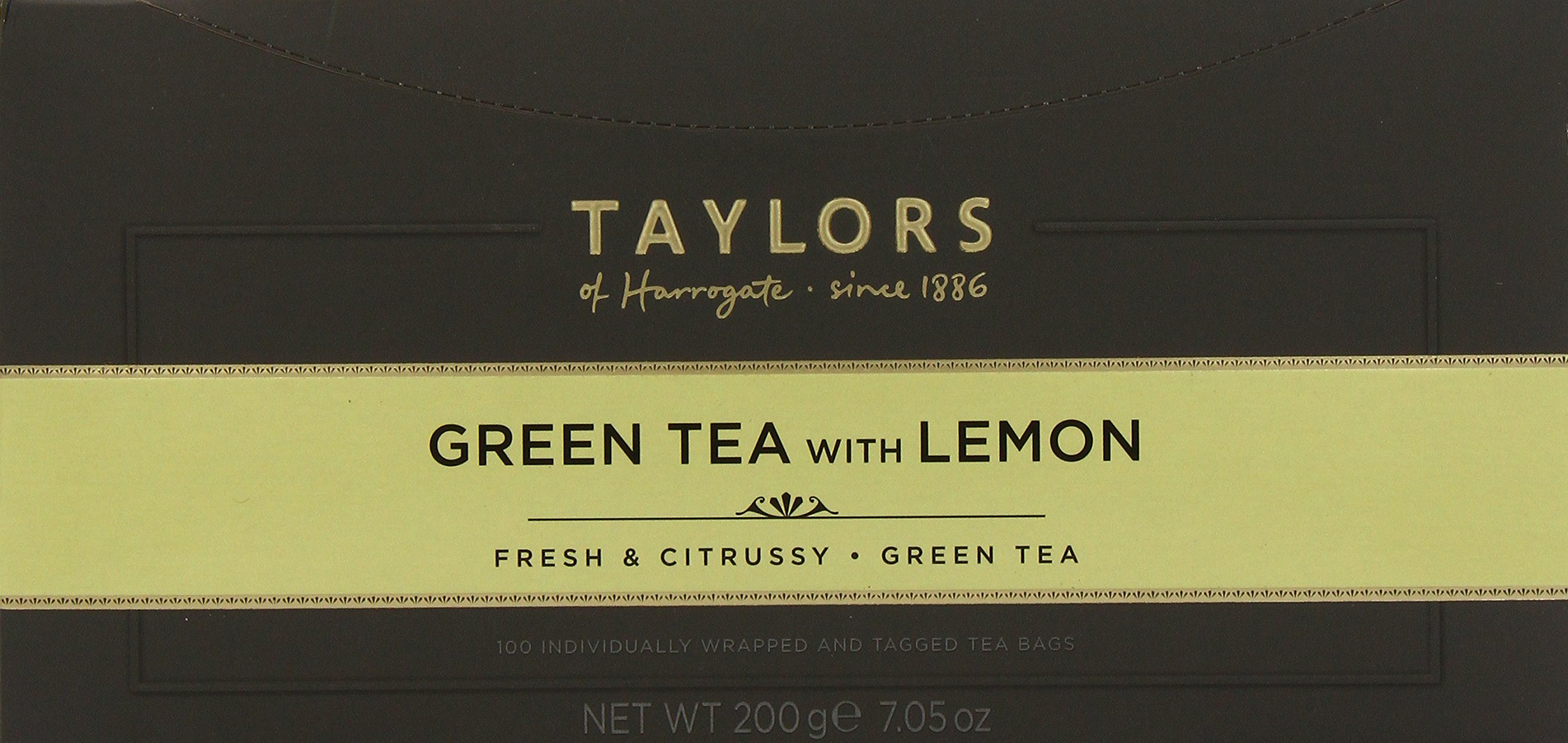 Taylors of Harrogate Green Tea with Lemon, 100 Tea Bags (Pack of 1, Total 100 Teabags)