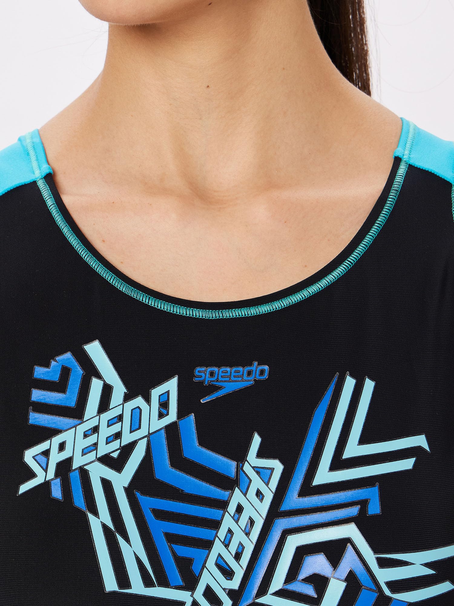 Amazon.co.jp: [スピード] フィットネス水着 Geometric Logo Loosen