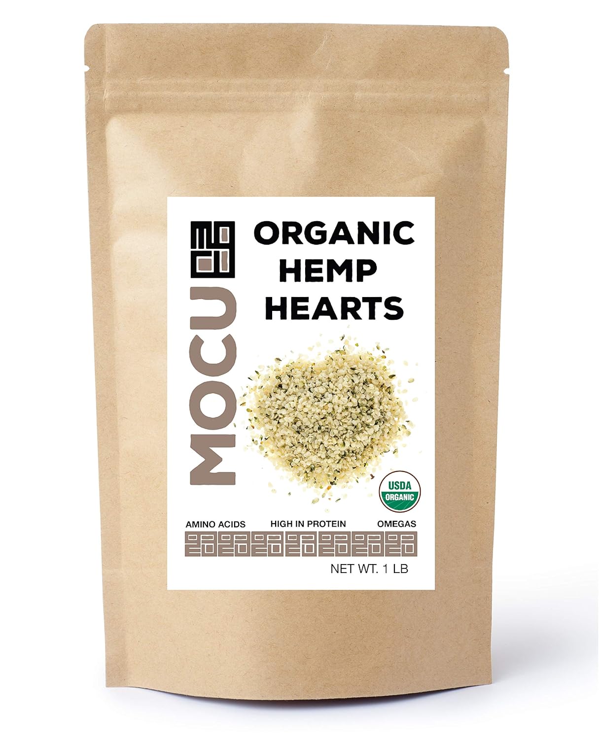 USA Grown Organic Hemp Hearts I 1 LB Bag I | USA Grown | Hulled & Cleaned In-House Daily | Raw, Non GMO, Gluten Free, Vegan