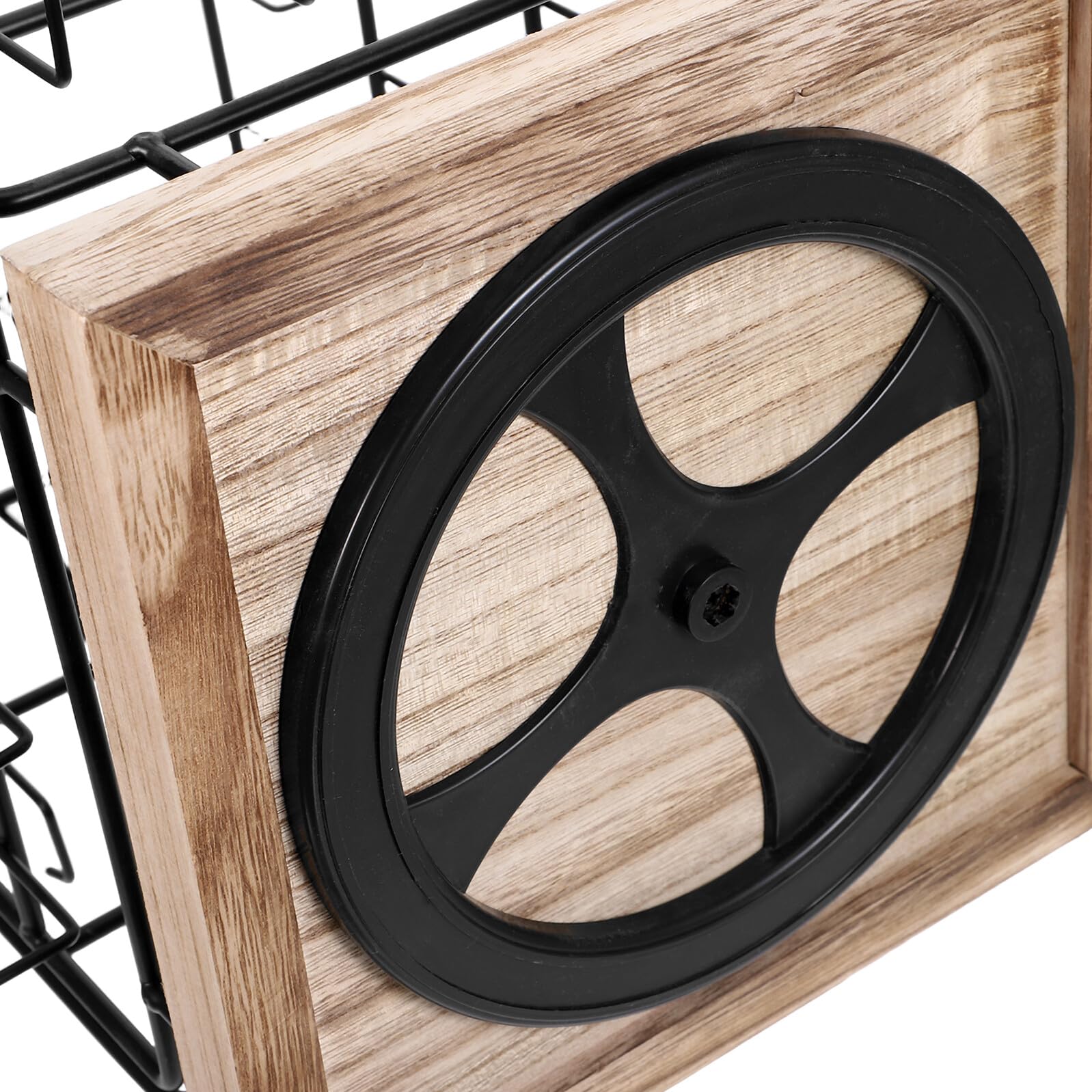 BESPORTBLE Espositore Girevole per Orecchini 64 Ganci, Struttura | Legno e Ferro, Design Smontabile, Uso Domestico e Venditori, Adatto anche Collane e Bracciali