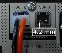 Vista 3 de 6 cables de altavoz de cine en casa para Sony Samsung, conectores de 0.165 in/incluye empalmes de engarce de alambre sin herramientas.