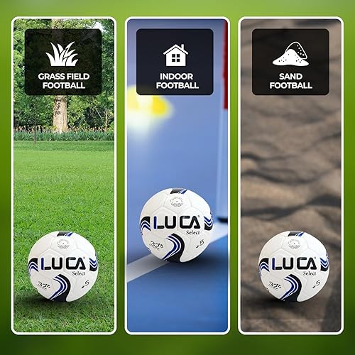 Miniatura 7 de LUCA Balón de fútbol tamaño 5 para jóvenes y adultos, juego de pelota de entrenamiento oficial para interiores y exteriores, bolas de piel sintética