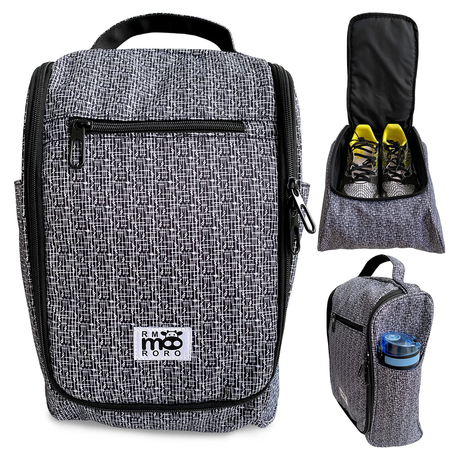 RMMOORORO Water Resistant Shoe Bags With Zipper Pockets Large Size for Travel Sport Storage Packing Organizer