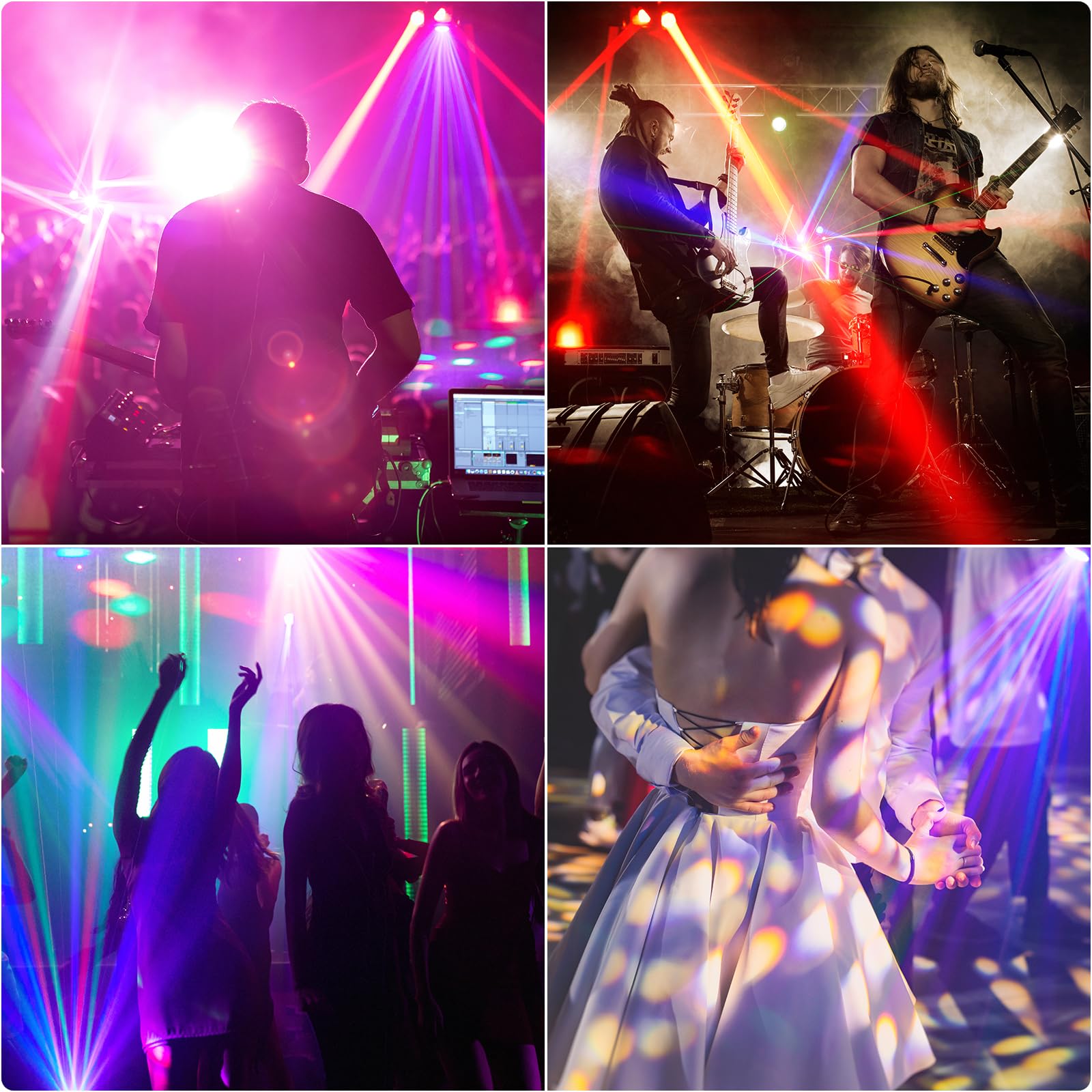 Teste Mobili LED 100W RGBW Luci Discoteca 19CH Luci Palco Fari per DJ Feste Bar Club Illuminazione