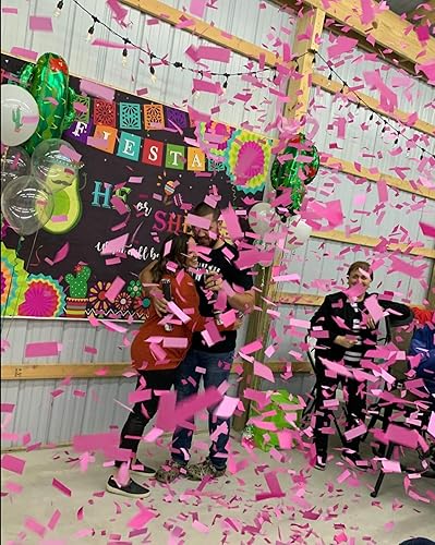 Miniatura 5 de Legend & Co, cañones de confeti para revelación de género de bebé, impulsados por aire, función incluida pequeña ventana de verificación de color