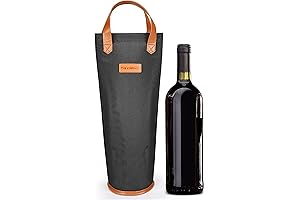 Tirrinia Black Single Wine Bottle Cooler Bag