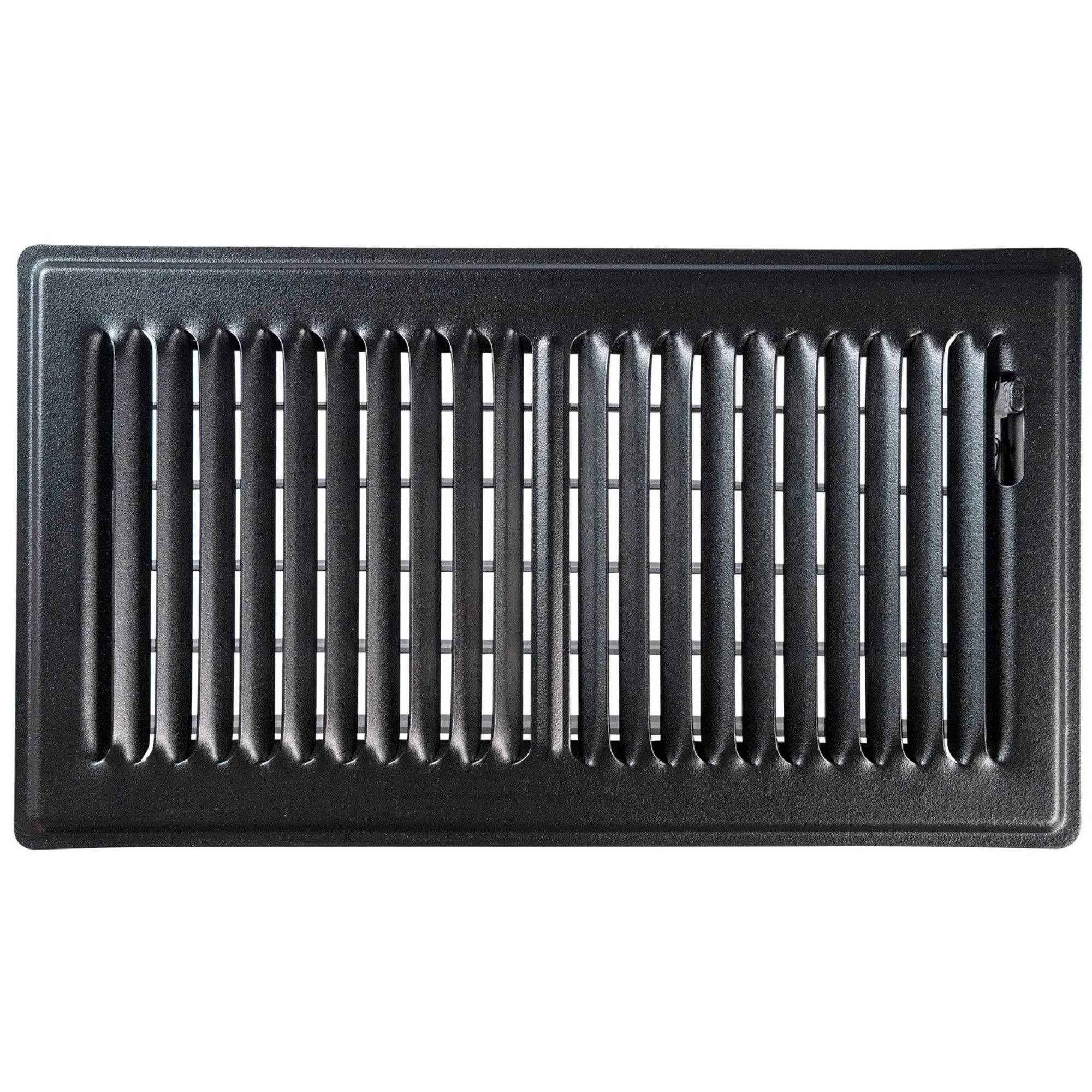 Shoemaker Manufacturing, Black, 6x14, Premium Floor Register, All Steel Heavy Duty Vent Cover