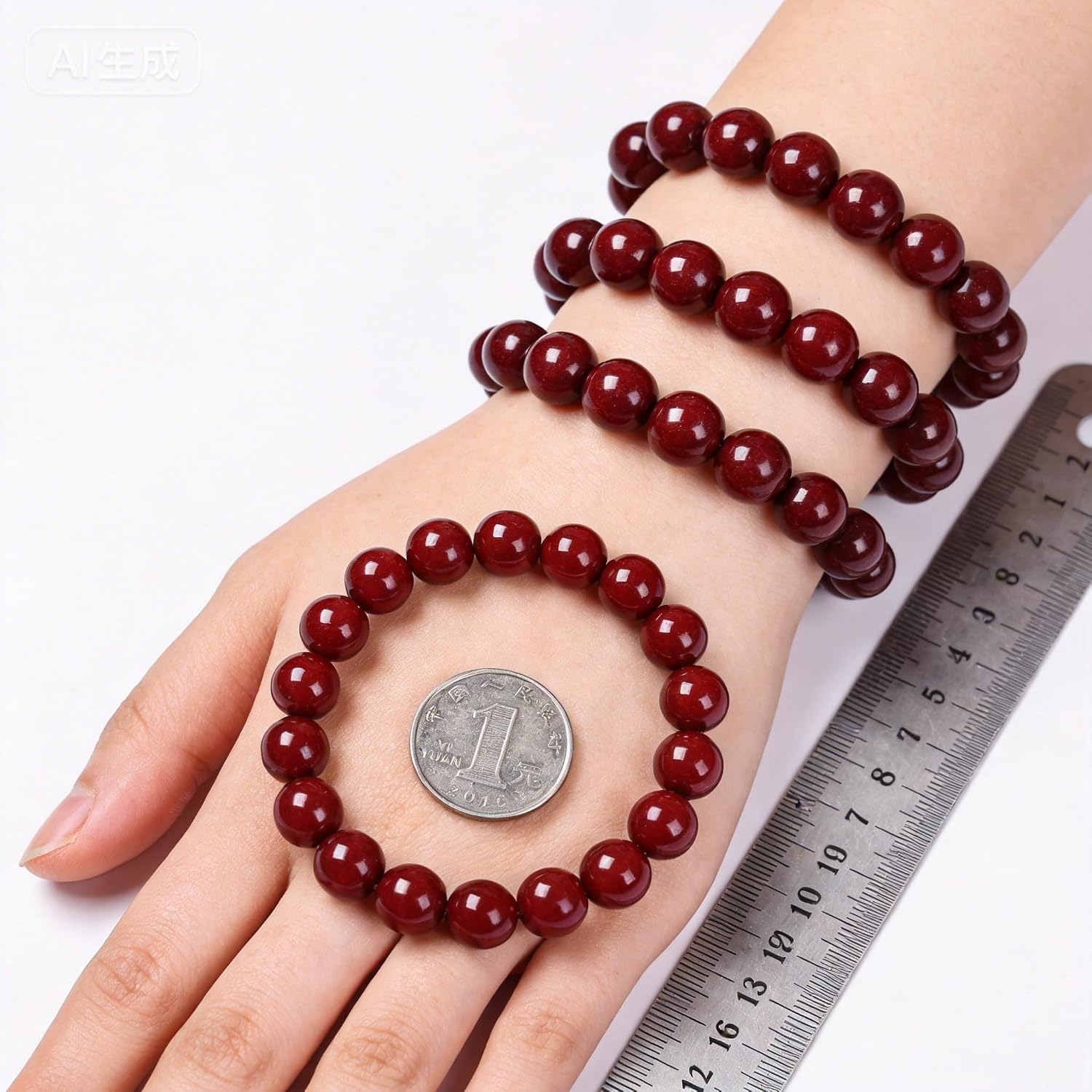 Feng Shui Cinnabar Bracelet for Women, Cinnabar PiXiu Bracelet,Feng Shui Wealth Bracelet for Protection Good Luck Money Amulet - Image 4