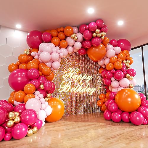 Miniatura 18 de Kit de guirnalda de 140 globos y globos confeti para arco, rojos y dorados, 18, 12, 10, 5 pulgadas; para decoración de bodas, Día de San Valentín,