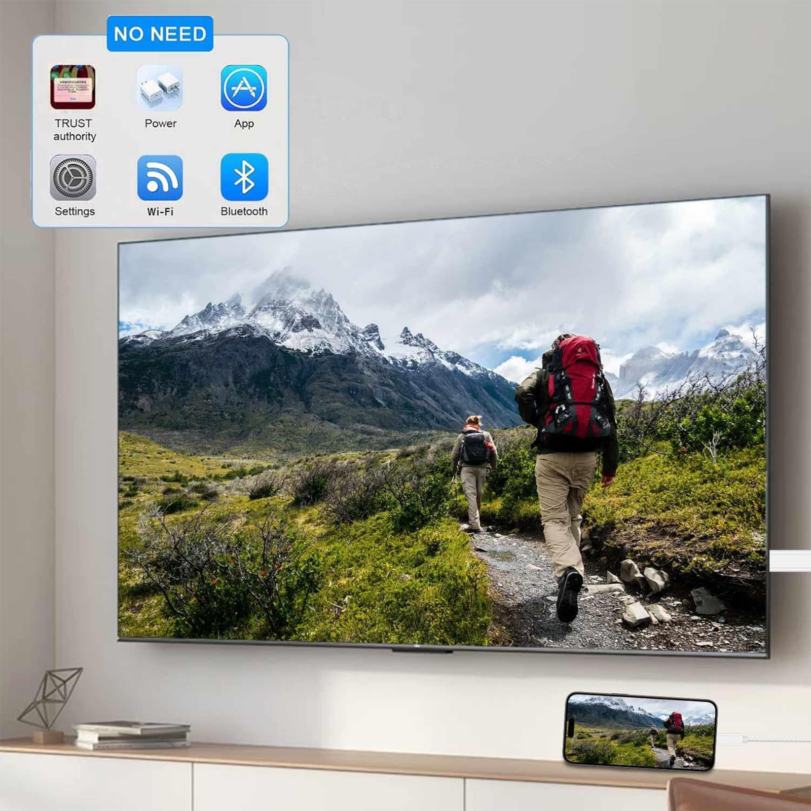 AISONK Lightning to HDMI Cable for iPhone to TV 1080P HD White Barided Video Sync Screen Compatible with iPhone 14 13 12 11 Pro Max XS XR iPad to HDTV Projector Monitor