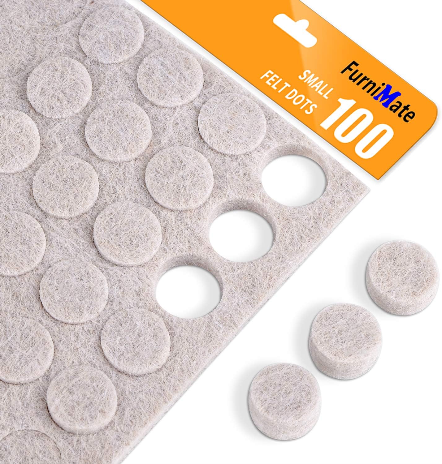 Felt Pads Small Felt Bumpers Dots 3/8" Diameter 100PCS Felt Pads for