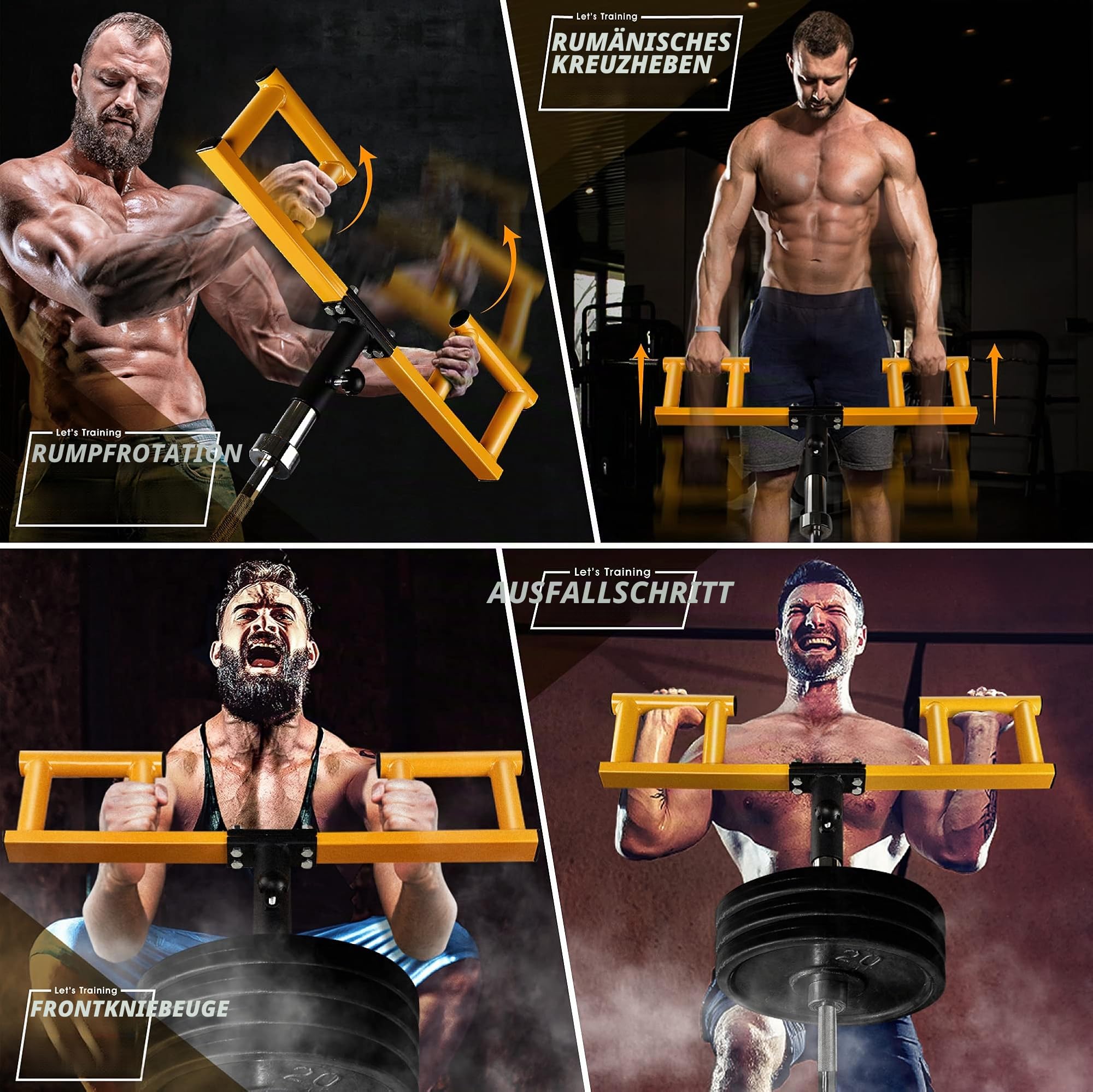 Yes4All Viking Press Landmine Griffbefestigung für 5.1 cm olympische Langhantel - 3 Handgriffpositionen - Unterstützung Home Gym für Kreuzheben, Kniebeugentraining, Erhöhte Vielseitigkeit