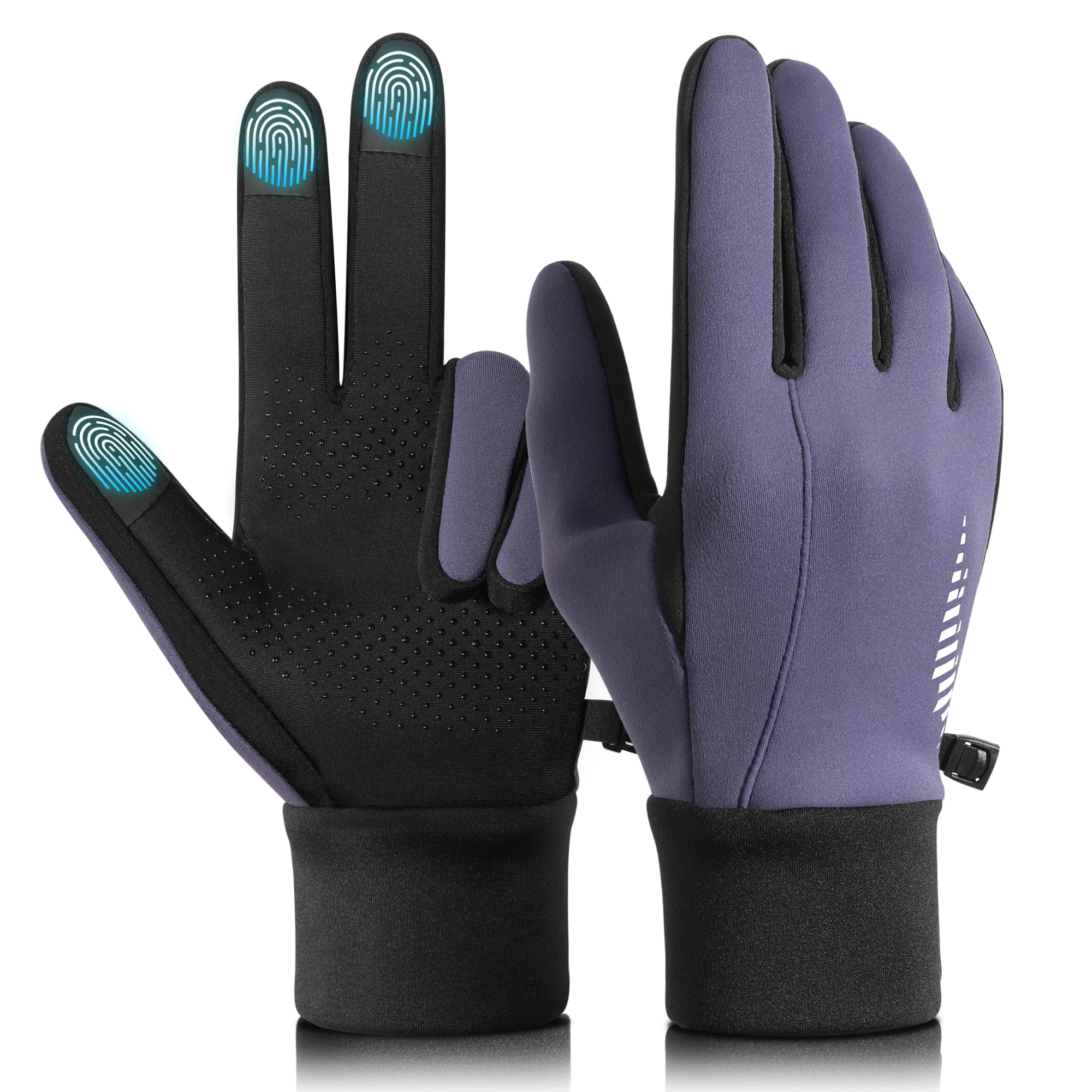 rivmount Winter Gloves Women Men, Cold Weather Touch Screen Liner Glove, Windproof 3-Layers, for Running, Cycling, Biking, Hiking, Driving