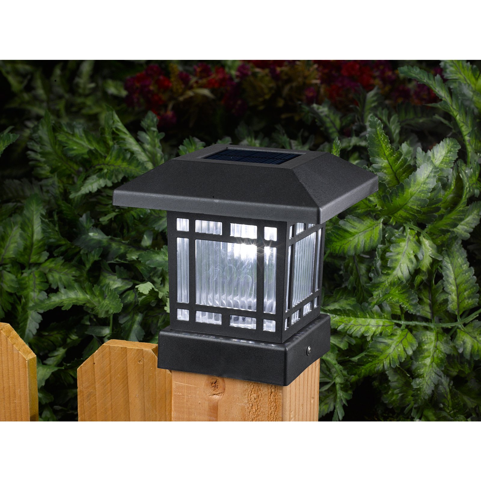 NOMA Solar Post Lights Waterproof Outdoor Cap Lights for 4 x 4 Wooden