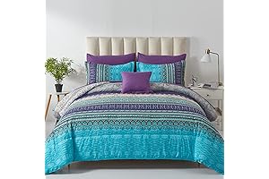 Serene Boho King Comforter Set: Tranquil Escape into Bohemian Bliss