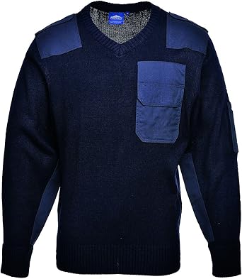 navy blue army jumper