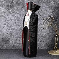 Vista 6 de Decoración de cubierta de botella de vino de Halloween, decoración del hogar de Halloween, cubierta de vino de Halloween Drácula, soporte de vino