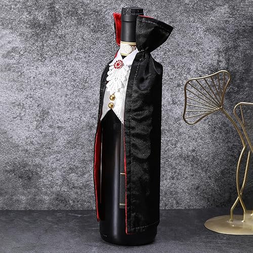 Miniatura 6 de SIRIPHUM Halloween Wine Bottle Cover Decoration,Dracula Halloween Wine Cover,Vampire Halloween Wine Holder,Party Decor Or Fall Hostess Gift (2),