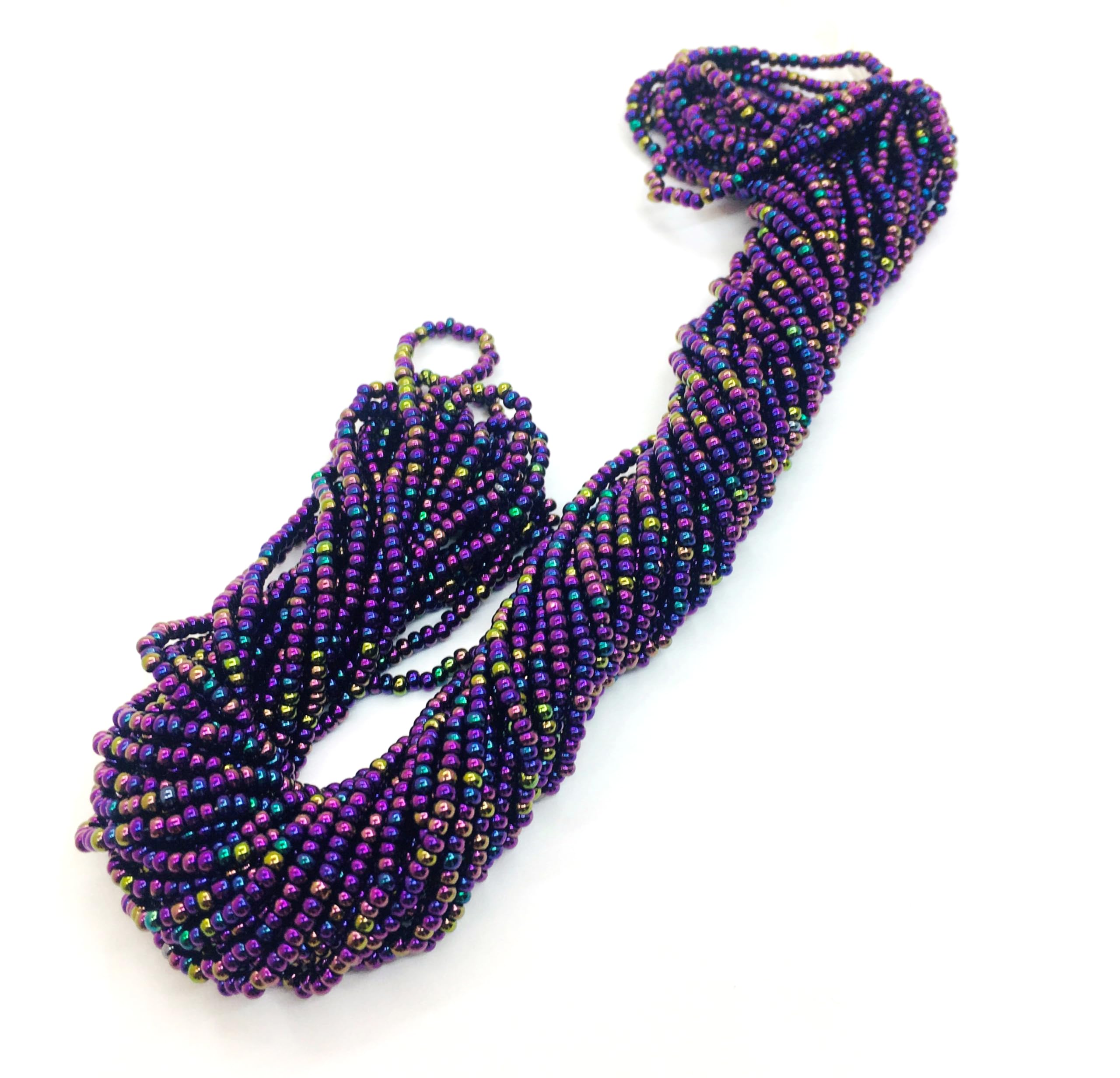 Perlin Seed Beads Native American Seed Beads Pony Beads Preciosa Ornela Czech 2 mm 9000 Pieces CZ 11/0 on Multiple Strands Purple Metallic Round - Image 3