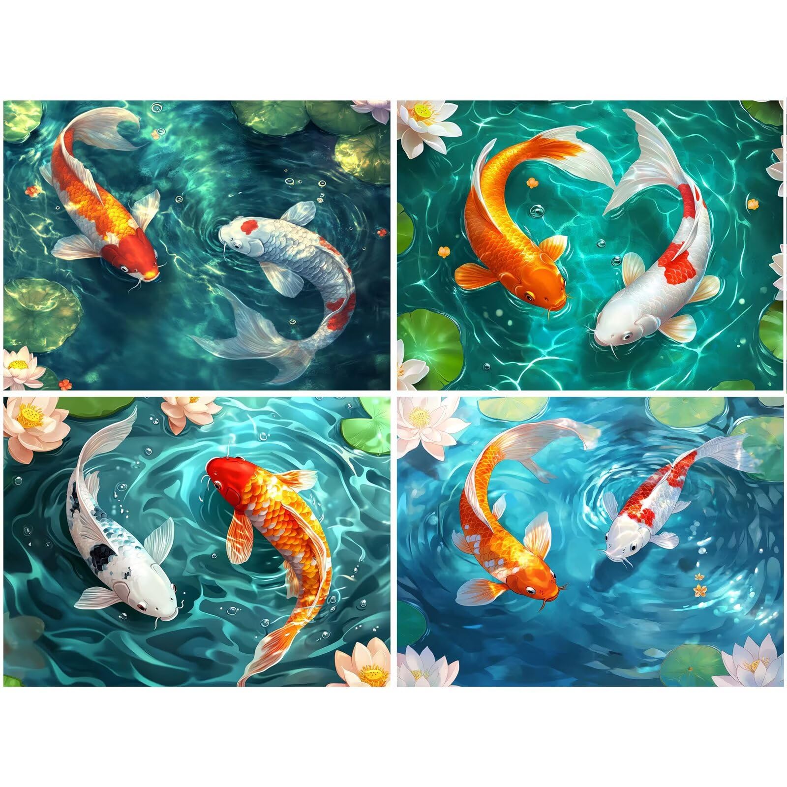 Malarstwo diamentowe krajobraz 120 x 100 cm kwadratowy obraz diamentowy 4 sztuki 2026 nowy zestaw do malowania diamentami 5D z akcesoriami, prezenty świąteczne, dekoracje świąteczne i noworoczne i