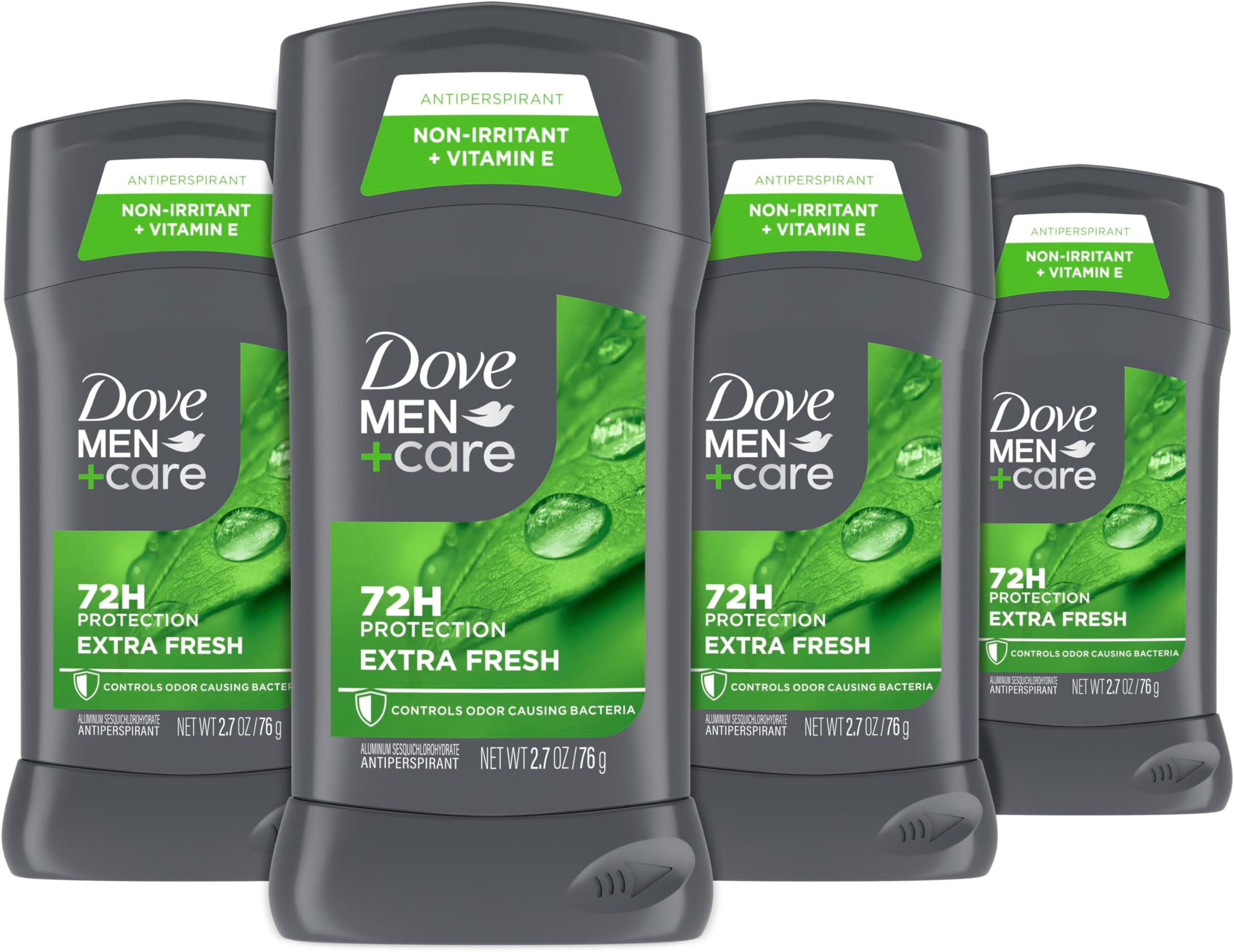 Dove Men+Care Antiperspirant Deodorant 48-Hour Wetness Protection Extra Fresh Non-Irritant Deodorant for Men 2.7 oz, 4 Count