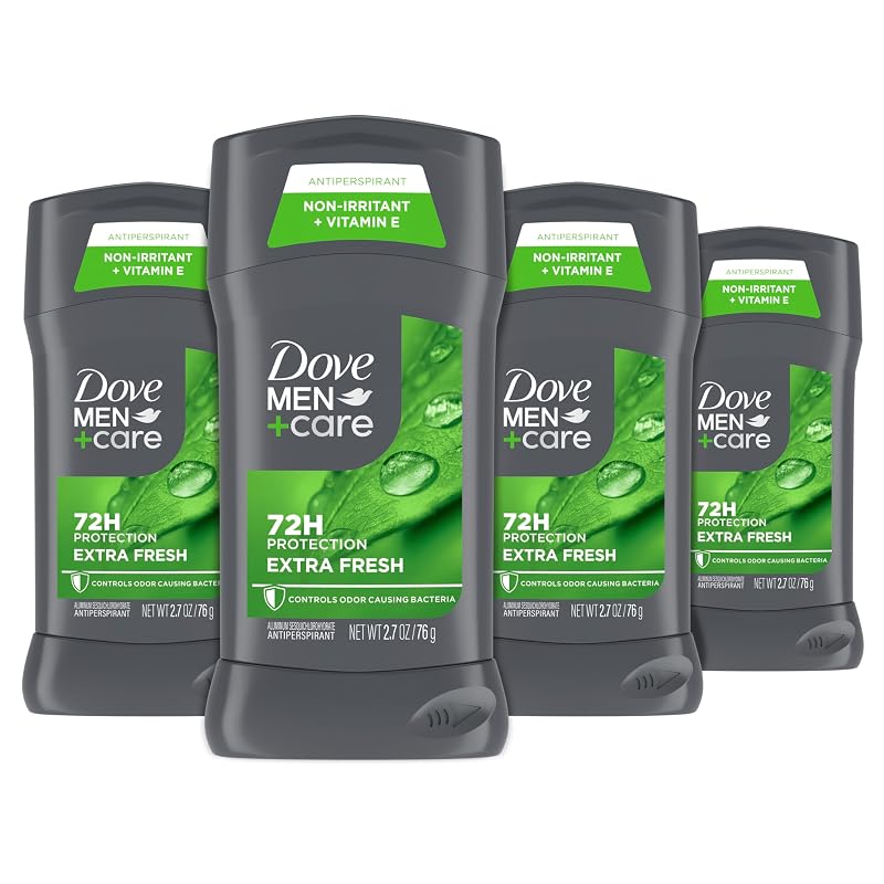 Desodorante antitranspirante em bastão DOVE MEN + CARE Extra Fresh, pacote com 4, 76 g cada