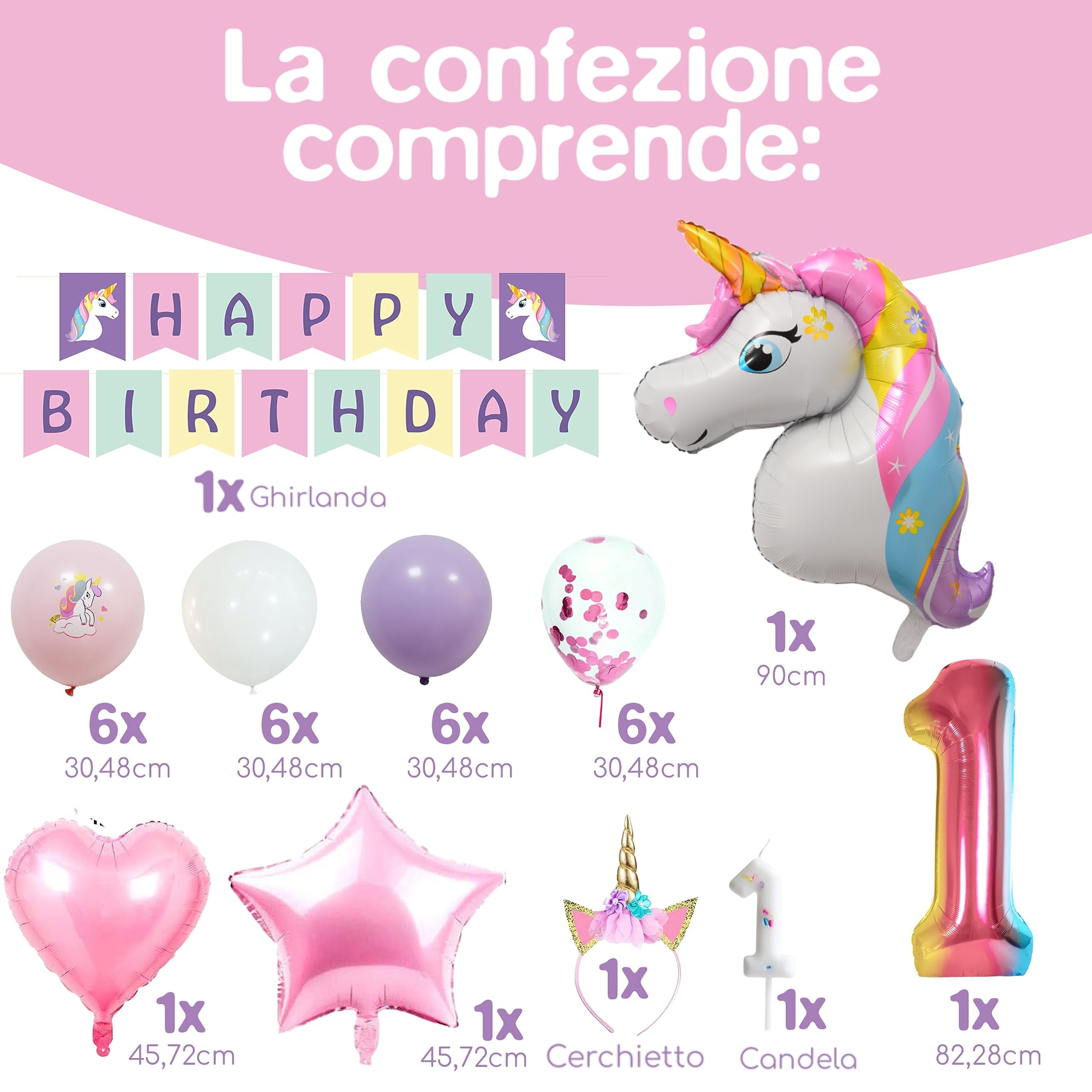 Decorazioni Unicorno Appese Per Feste - 20 Spirali Colorate Per Compleanno Bambini - Foto 6