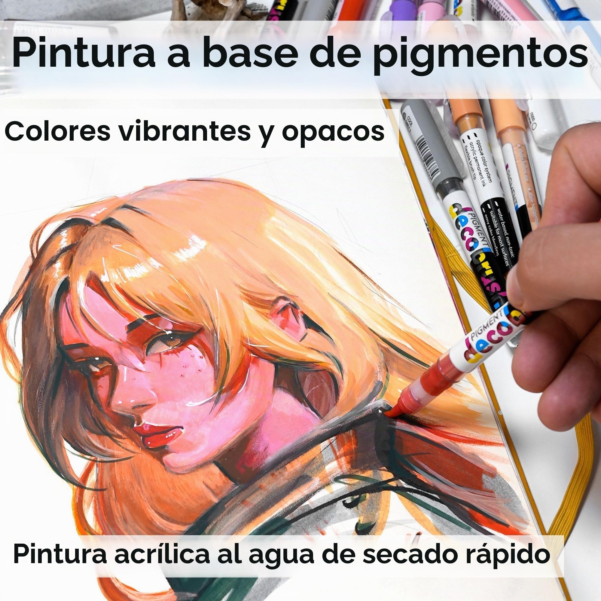 Karin Juego de 36 piezas de diseño de pigmentos para decobrush (color: básico, pasión, violetazul)