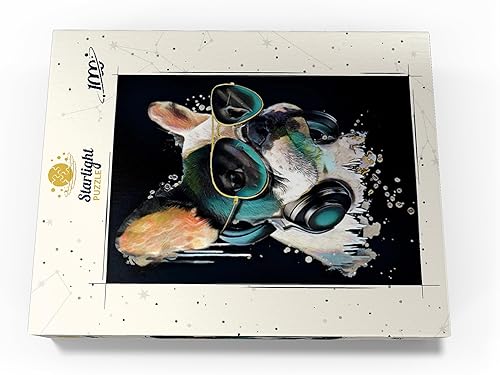 Miniatura 4 de Bulldog francés con auriculares, rompecabezas premium de 1000 piezas para adultos