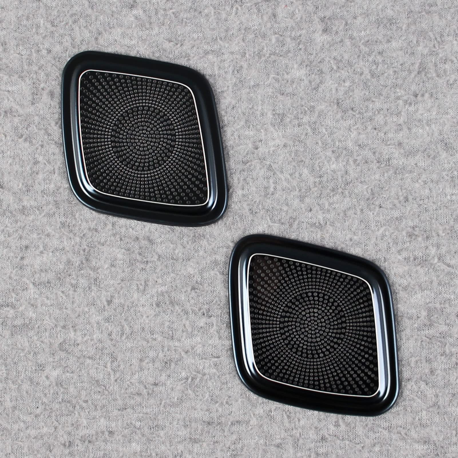 Rqing Rear Door Speaker Cover Trim For Honda Civic 2022-2025 Sedan - Black Stainless Steel, 2PC Set