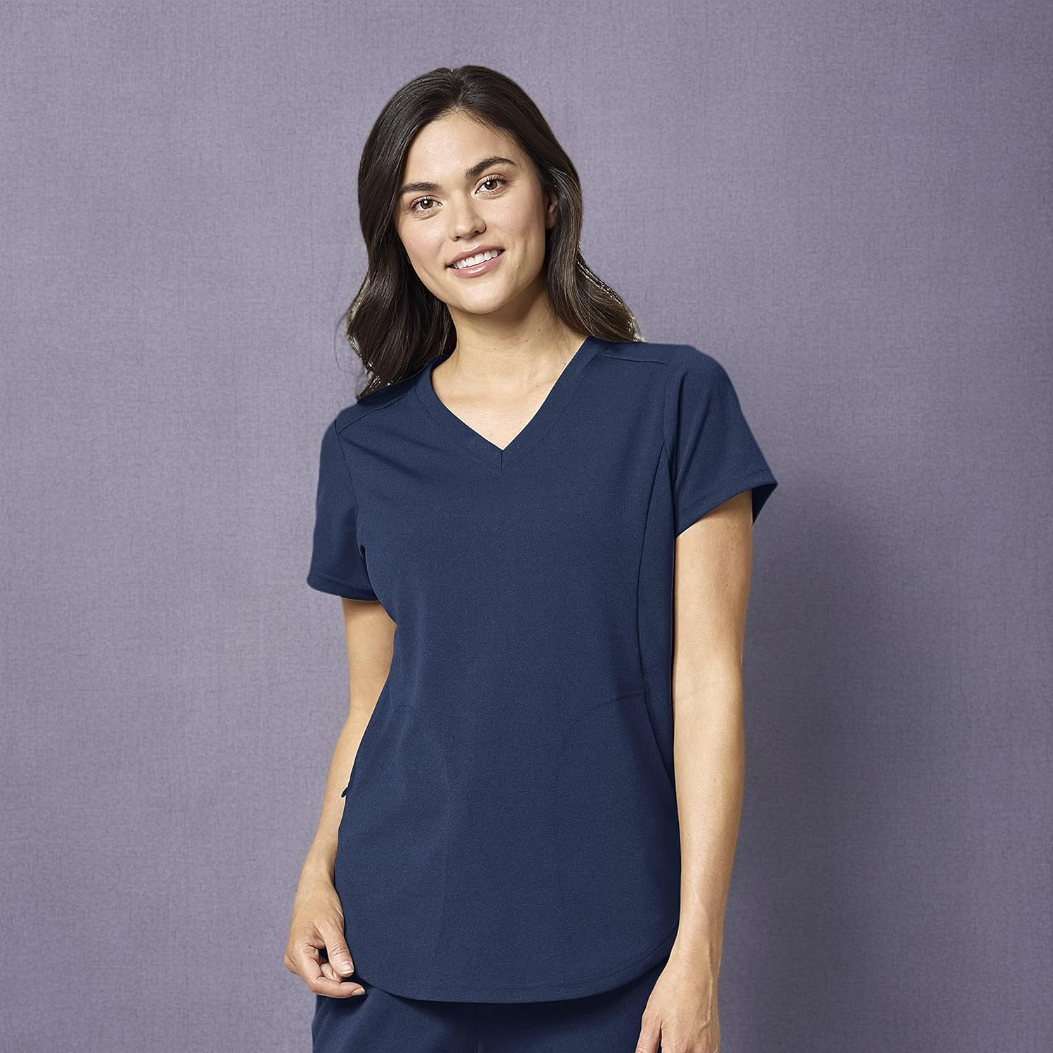 WonderWink Women's Moto V-Neck Scrub Top - Image 3