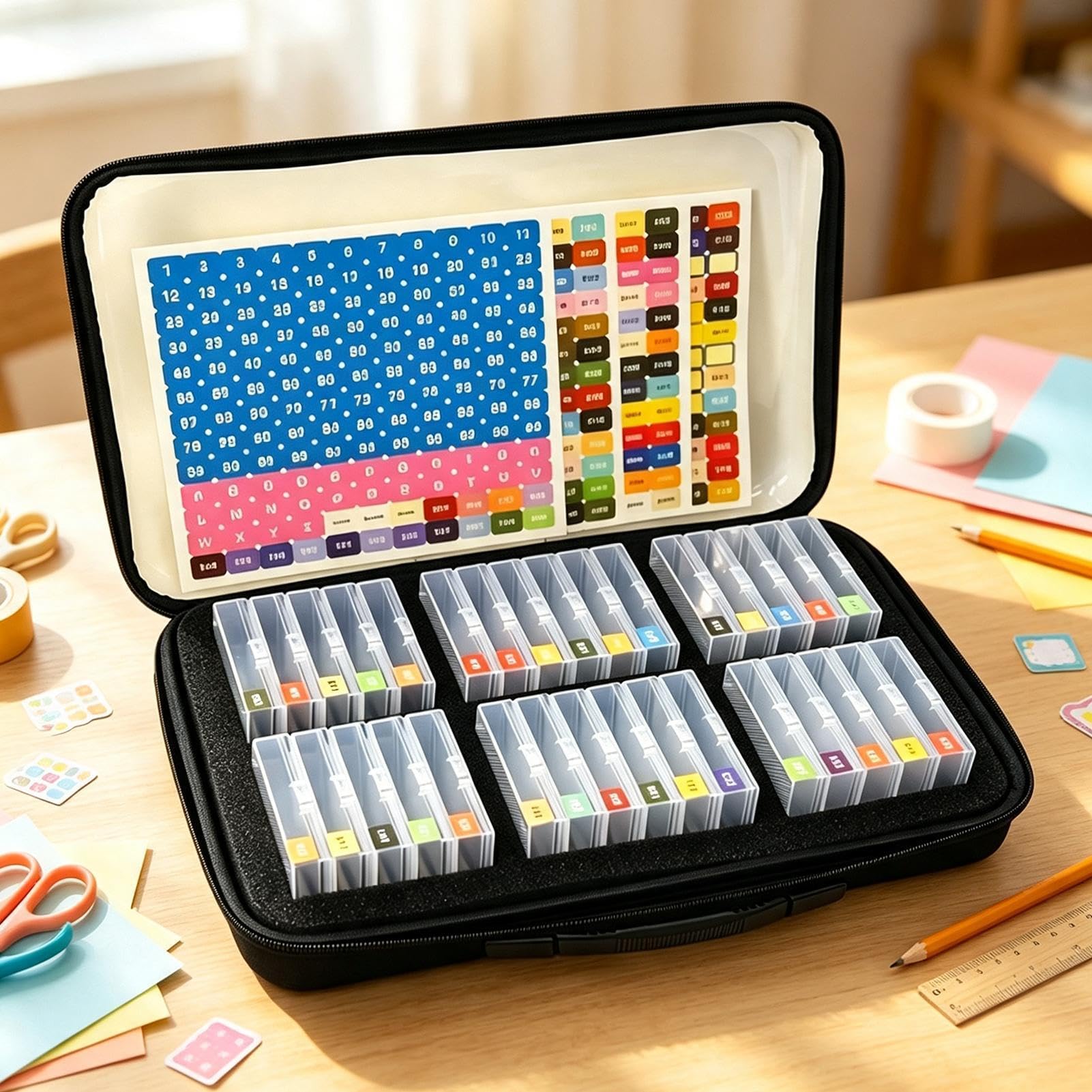 Gem Painting Storage 32/64-Grid Organizer vano portatile