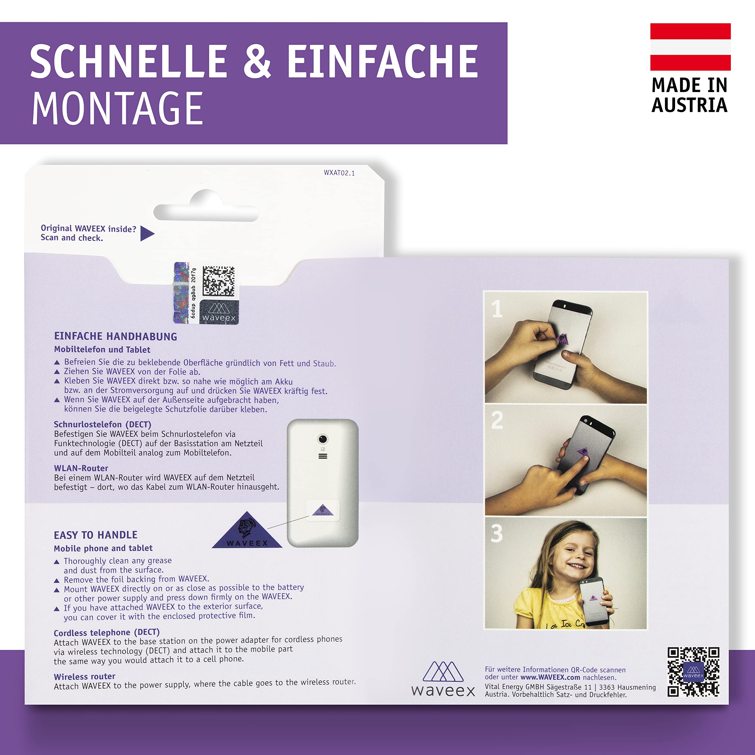 1 STK. Schutzaufkleber gegen Strahlung – mit GUTACHTEN - für Handy, Smartphone, Tablet, Laptop, Babyphone, WLAN-Router sowie DECT-Telefon – Strahlenschutz Handy Aufkleber – leicht anzubringen