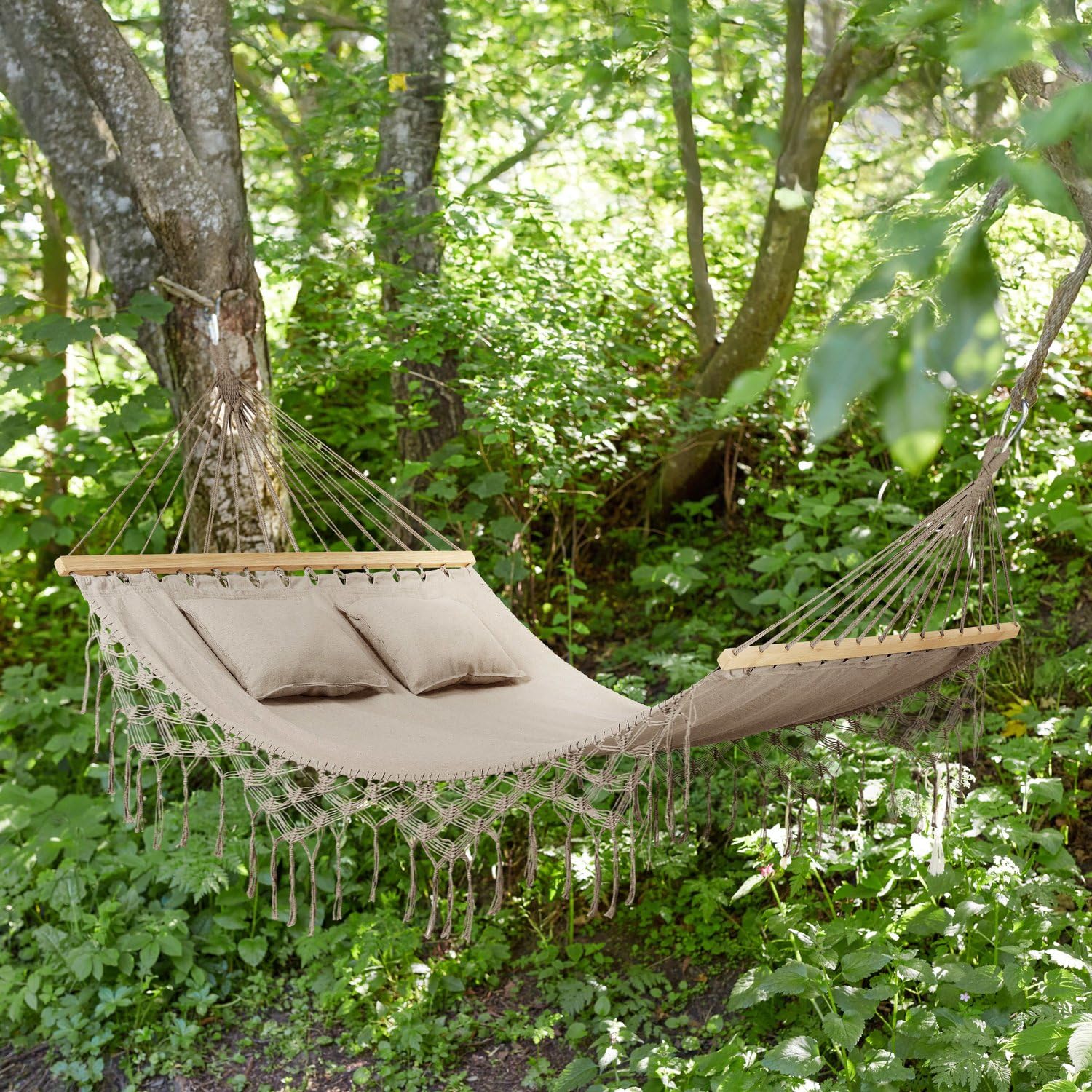 Amaca - 200x150 cm, fino a 220 kg - Amaca Boho per esterno, giardino e balcone