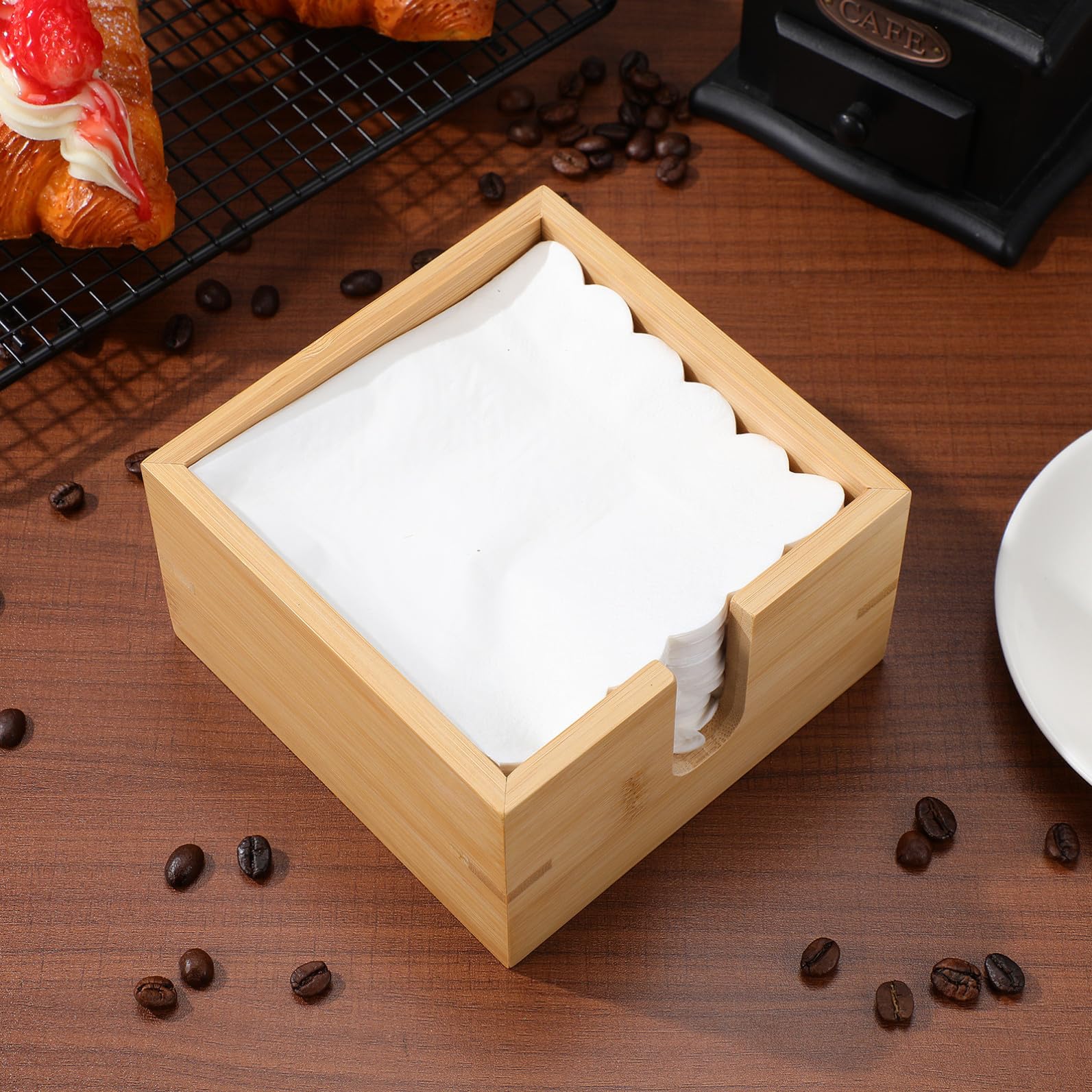 servietten aufbewahrung Cabilock Sbox Für Serviettenhalter Aus Holz Für Die Küche Quadratischer Serviettenkorb Für Serviettenspender Papiergewichte Papierständer Metall Bambus Das Papier Küche, Haushalt & Wohnen Farbe:Naturholz 🐉 Talson 24 Zoll Hapstone stones