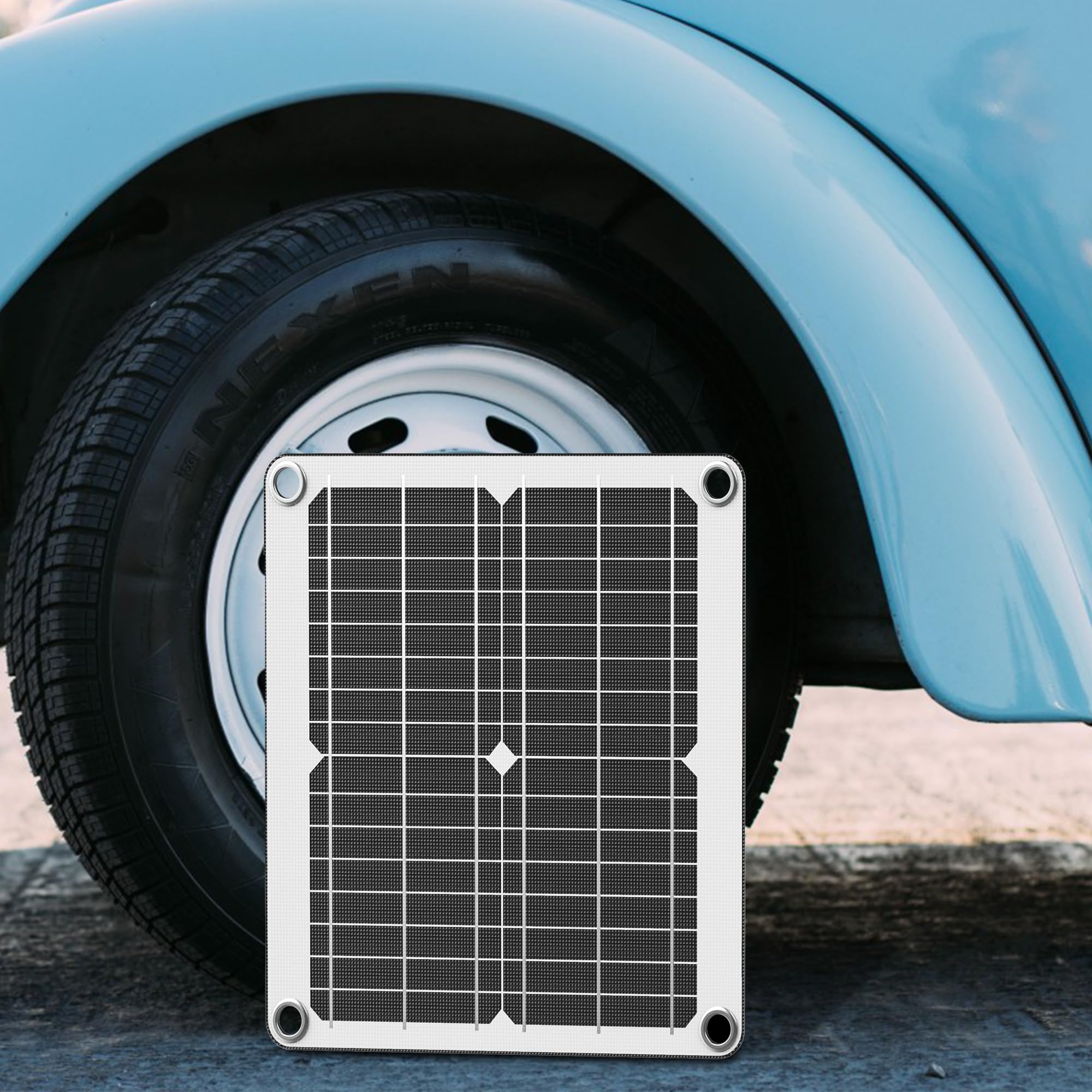 Panneau Solaire 20W 12V Flexible – Chargeur De Batterie Auto, Bateau, Camping, étanche – Avec Port USB 5V – 215x185x1mm