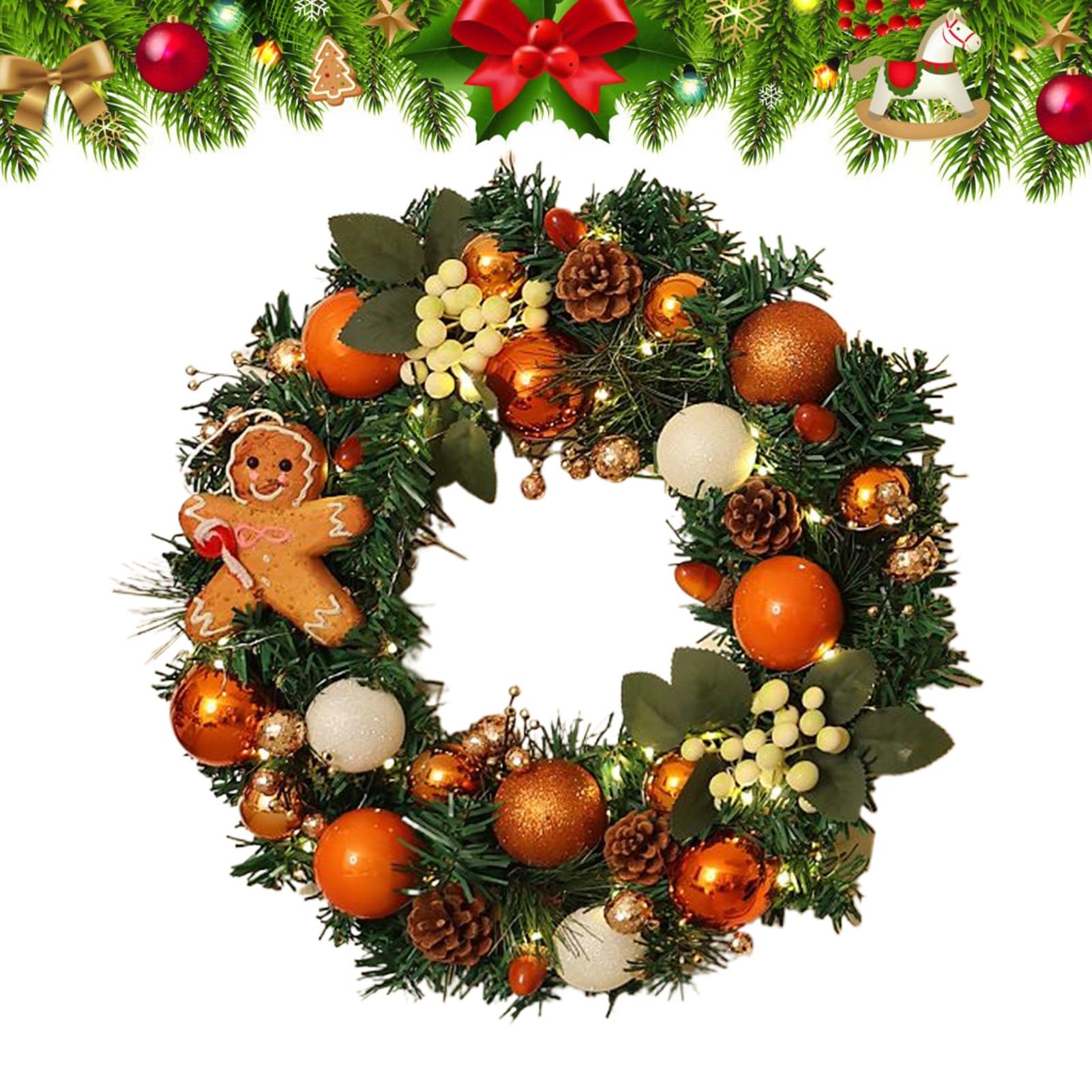 Couronne de Noël d'extérieur pour illuminer les yeux des enfants à Noël