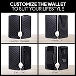 ROSSM Minimalist Wallet for Men - RFID Slim Wallet for Men - Thin Carbon Fiber and Metal Wallet for Cards and Cash - Next Generation Rigid Wallet