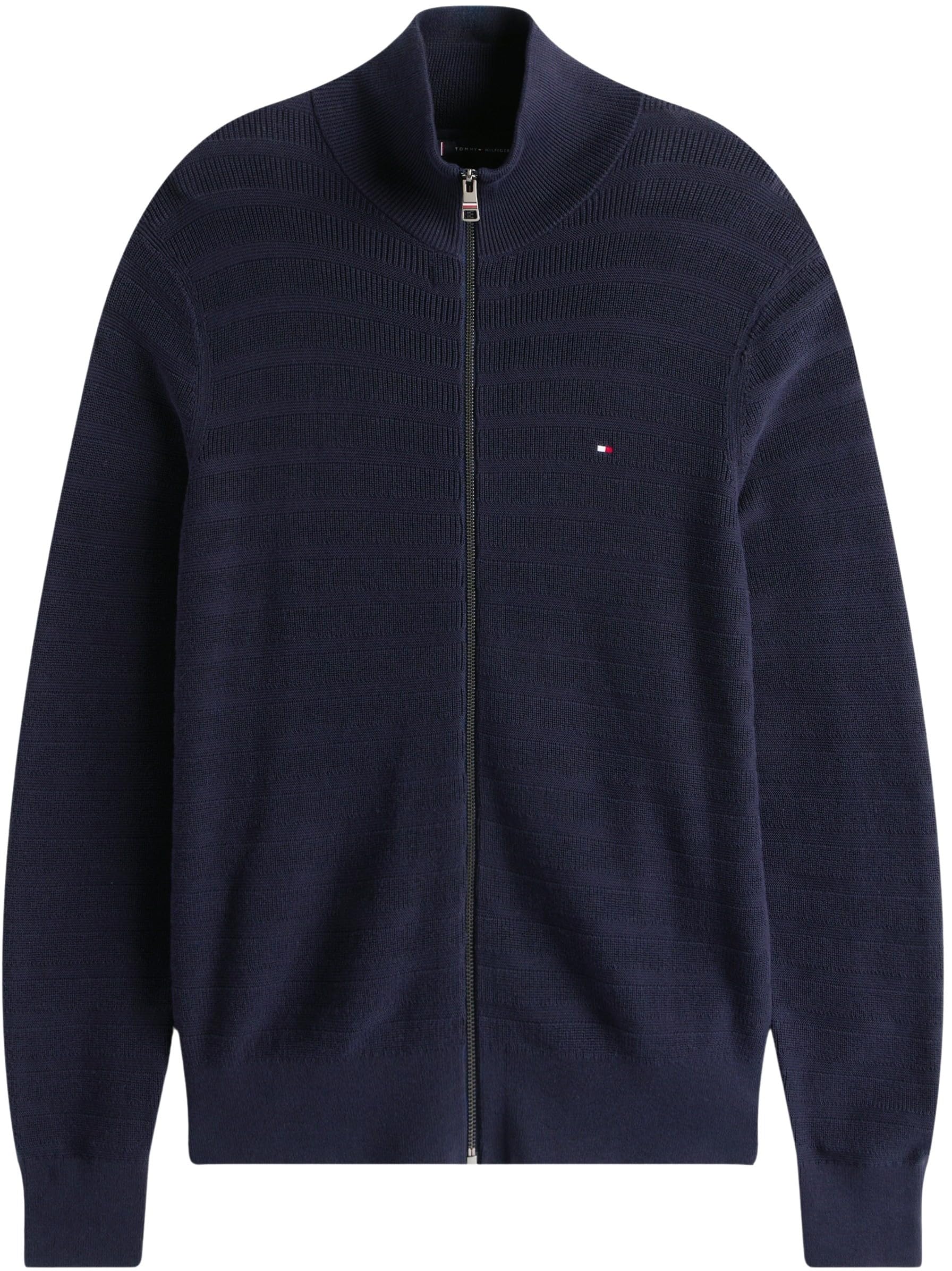 Tommy Hilfiger Stripe Structure Zip Thru Mw0mw40693 Suéter con Cremallera Hombre