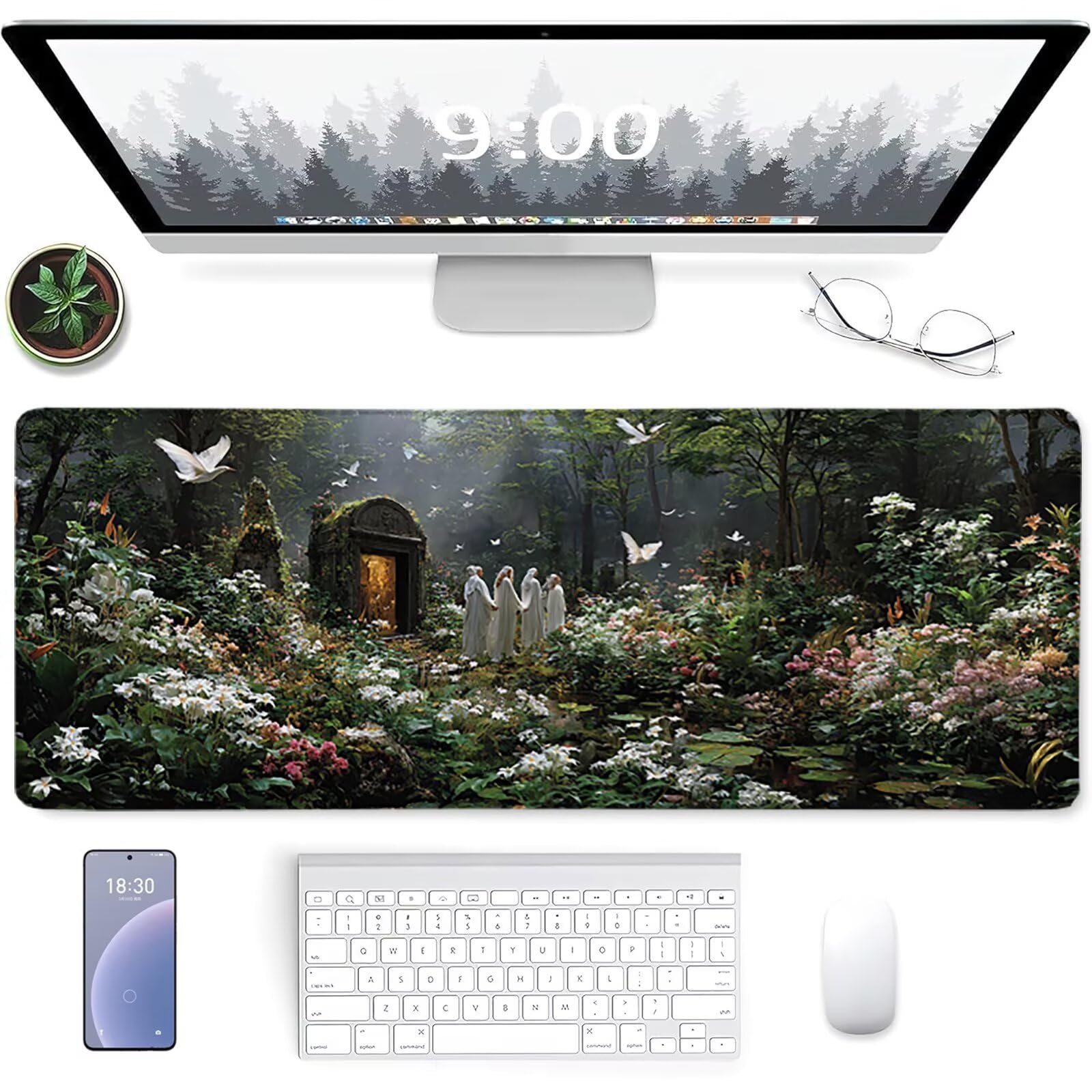 Zobacz Podkładka pod mysz do gier 1600 x 800 x 3 mm, podkładka pod mysz XXL, podkładka pod mysz biurkową z gumową podstawą, akcesoria biurowe, mysz ze szwami na krawędziach, do pracy gracza T-2363