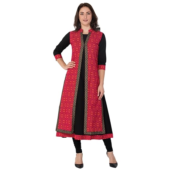 double layer kurti with jacket